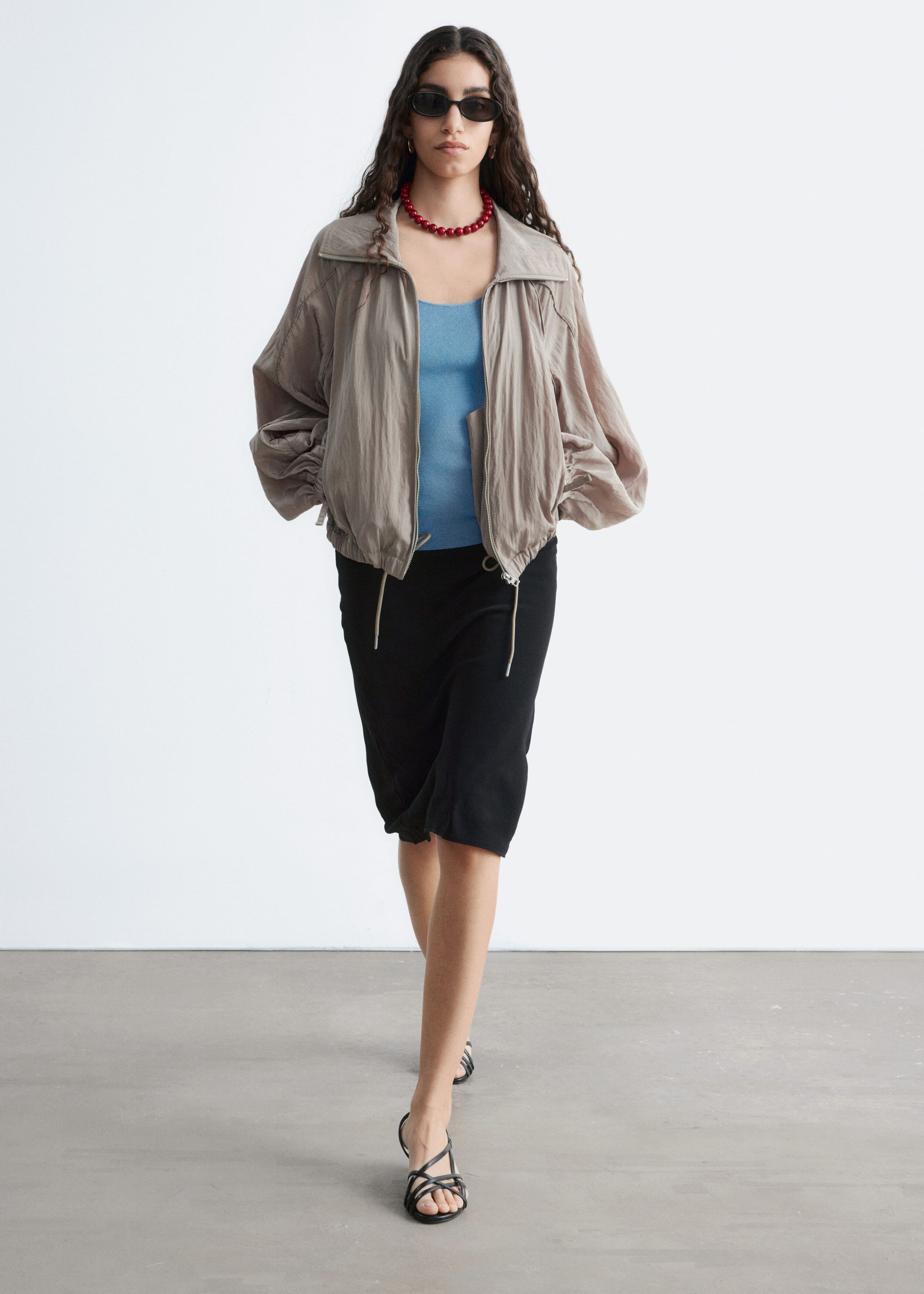 Sporty Viscose-Blend Jacket - Mole - Lookbook