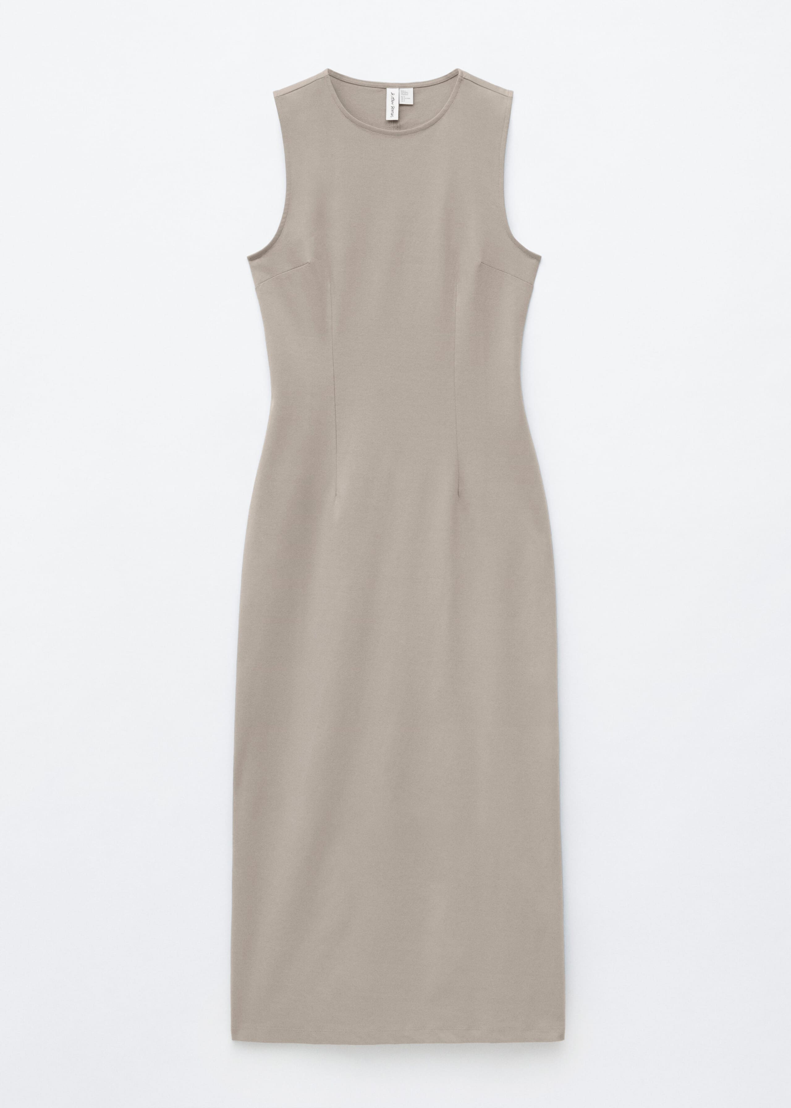 Fitted Cotton Jersey Midi Dress - Topo - Bodegón