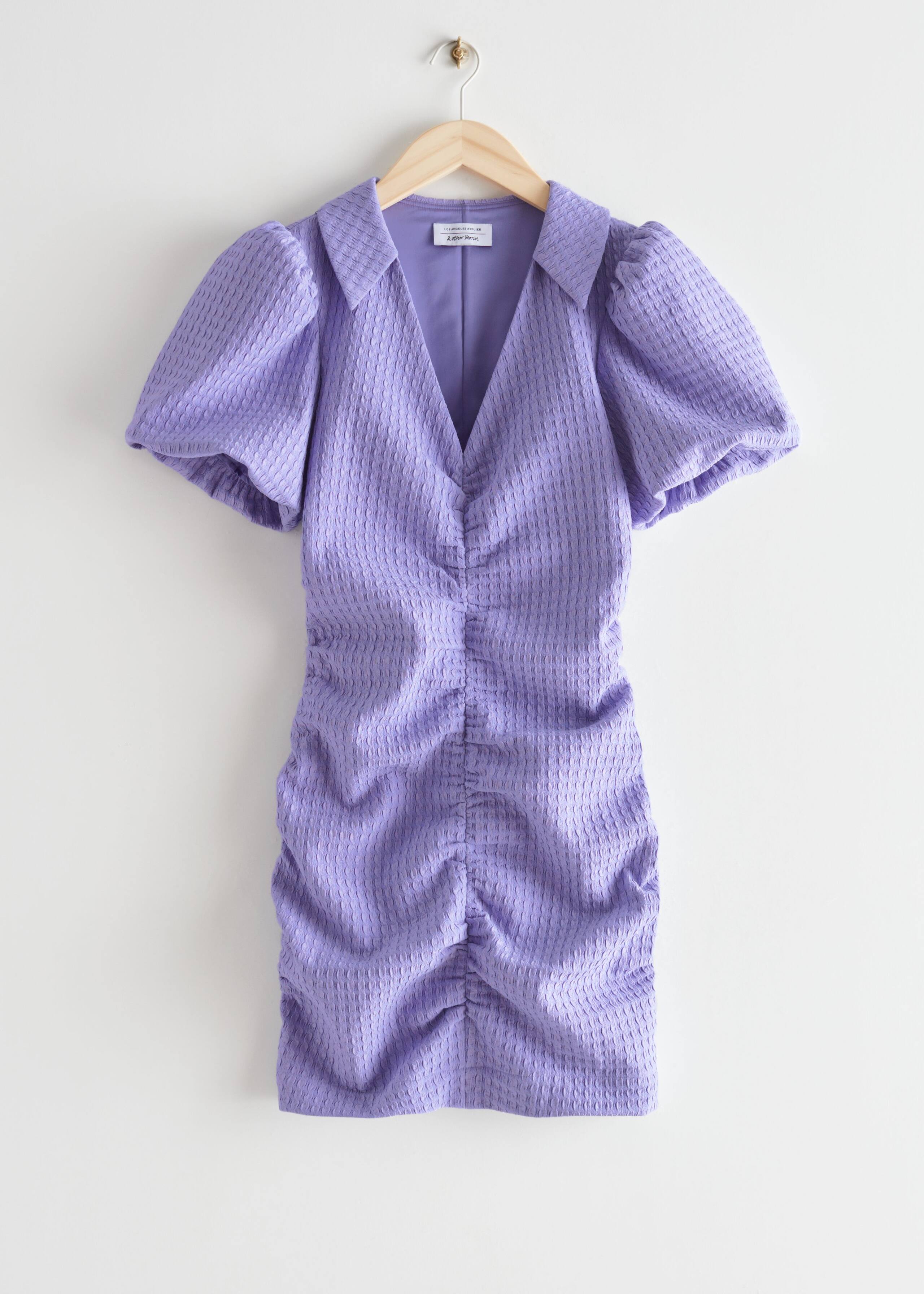 Shirred Mini Dress - Lilac - Still Life