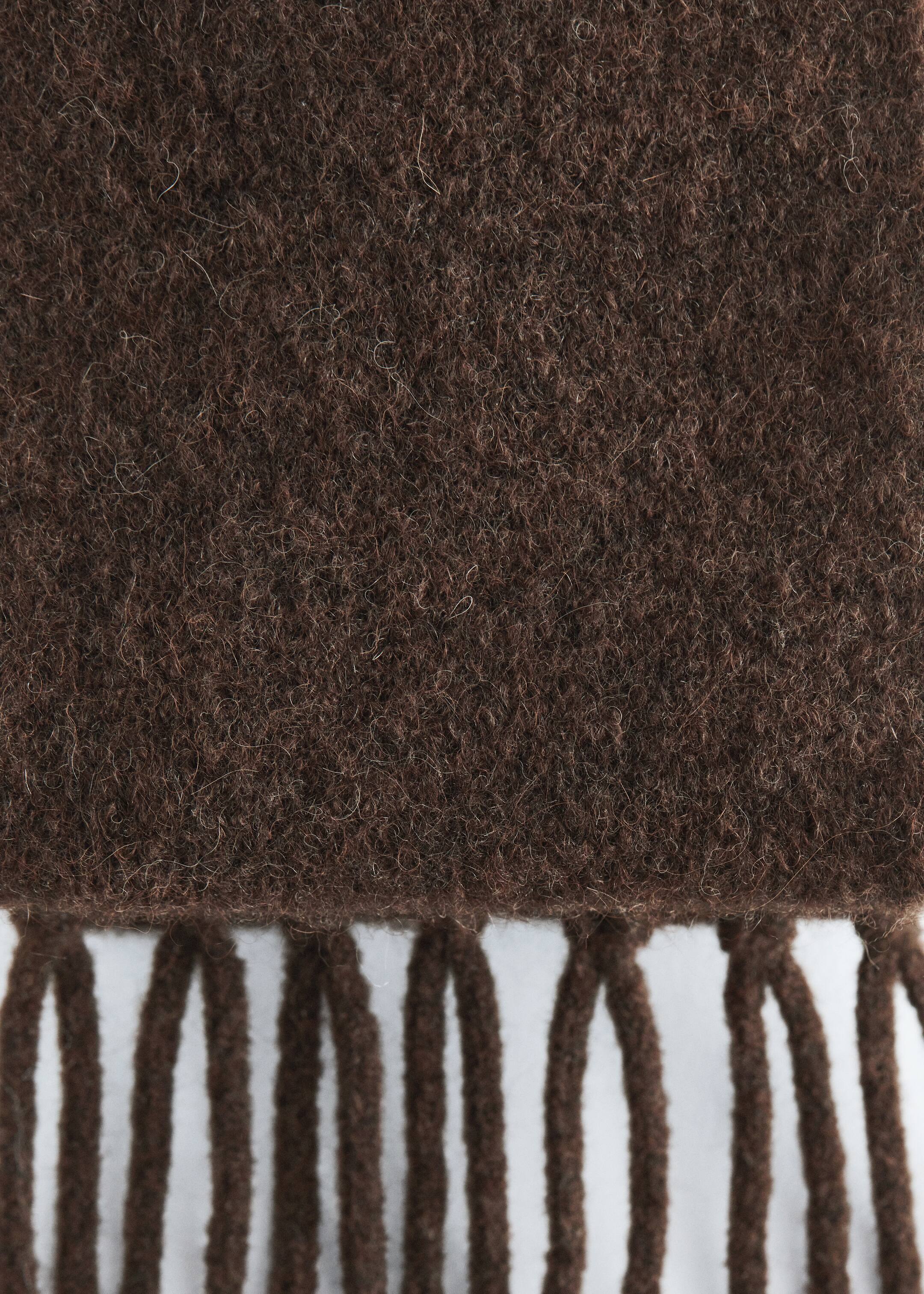 Vezi imaginea mai mare: Fular subțire cu franjuri din amestec de alpaca - Maro închis - FEMEI | H&M RO 3