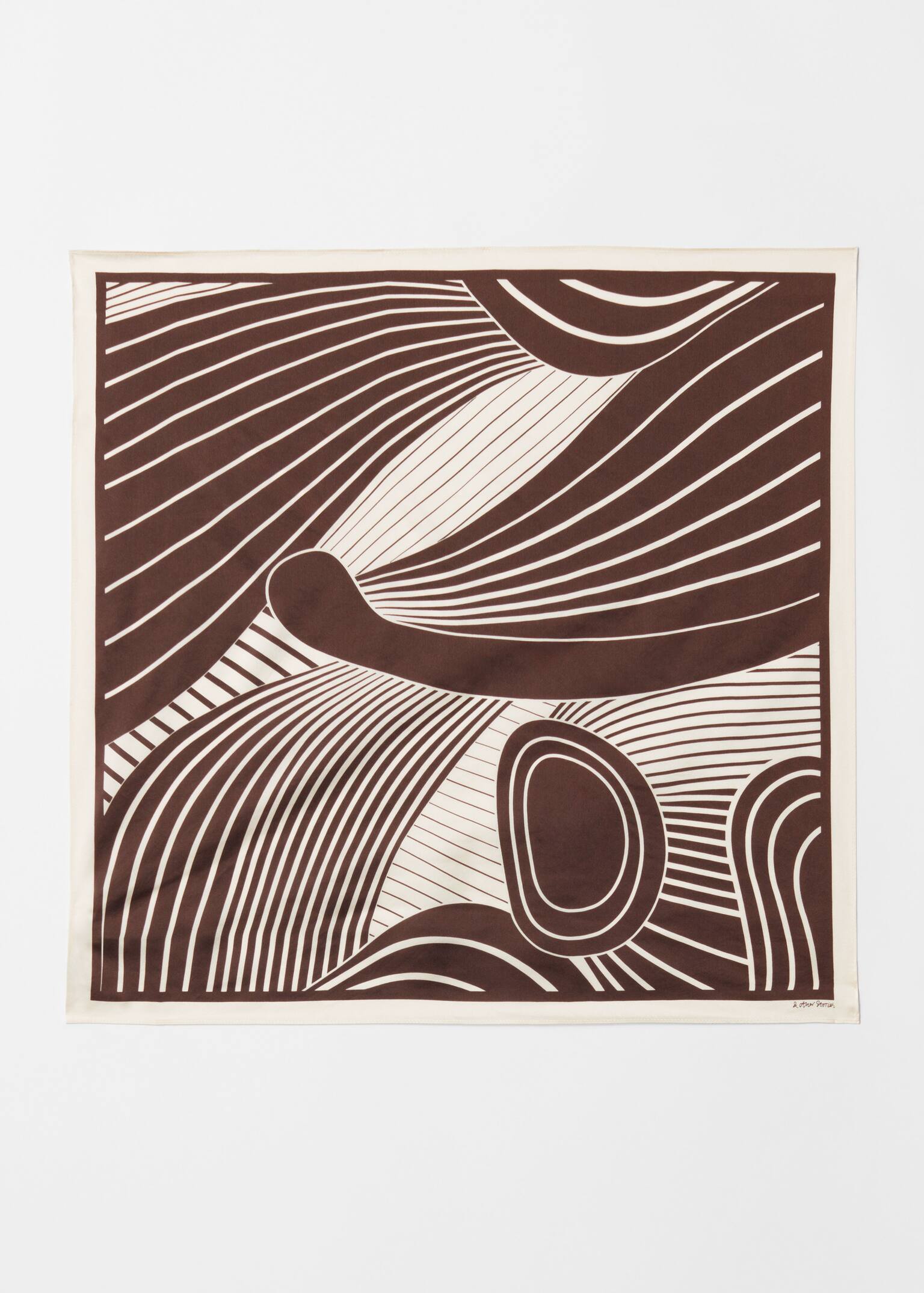 Mulberry Silk Scarf - Brown