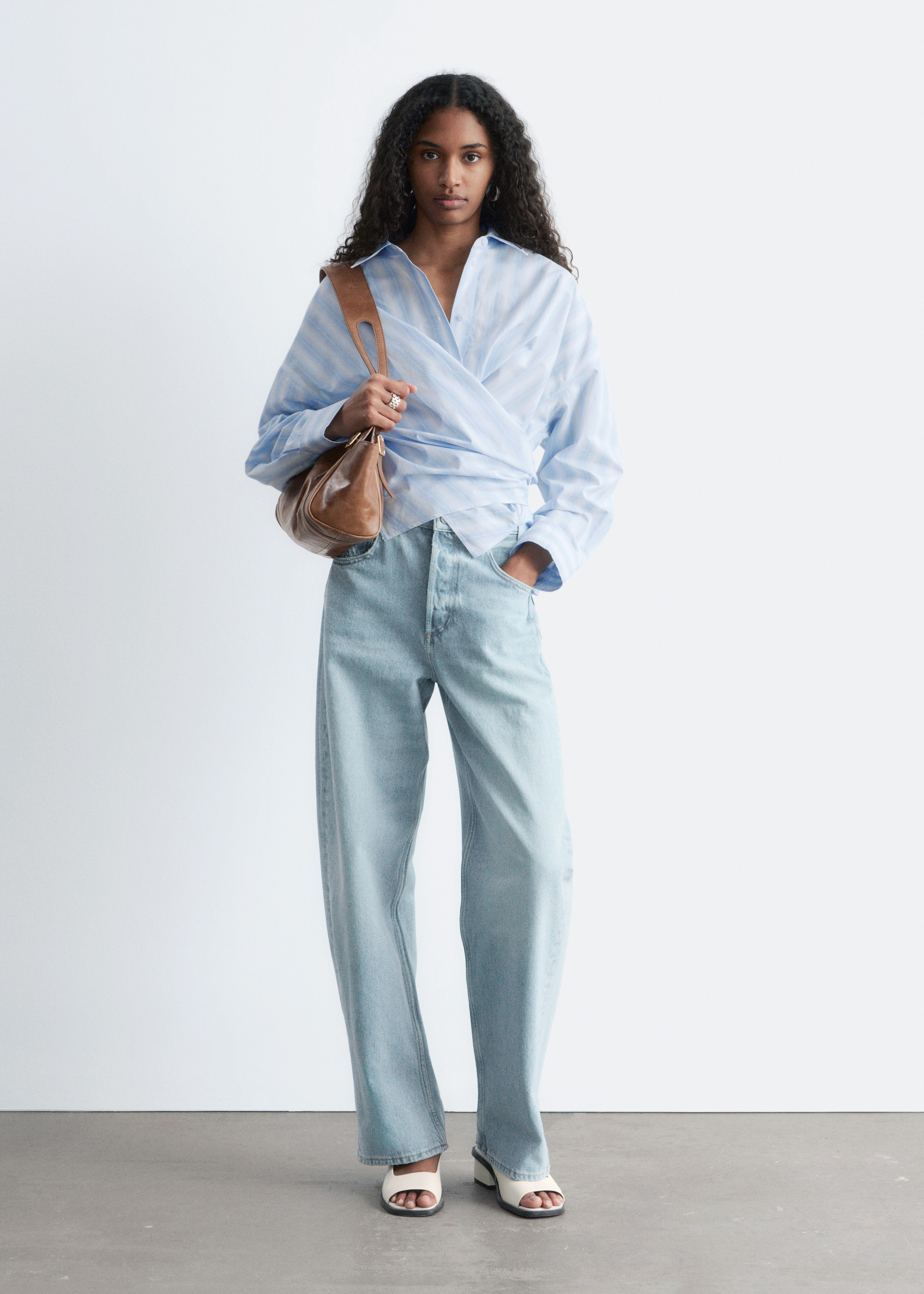 Tie-Waist Cotton Shirt