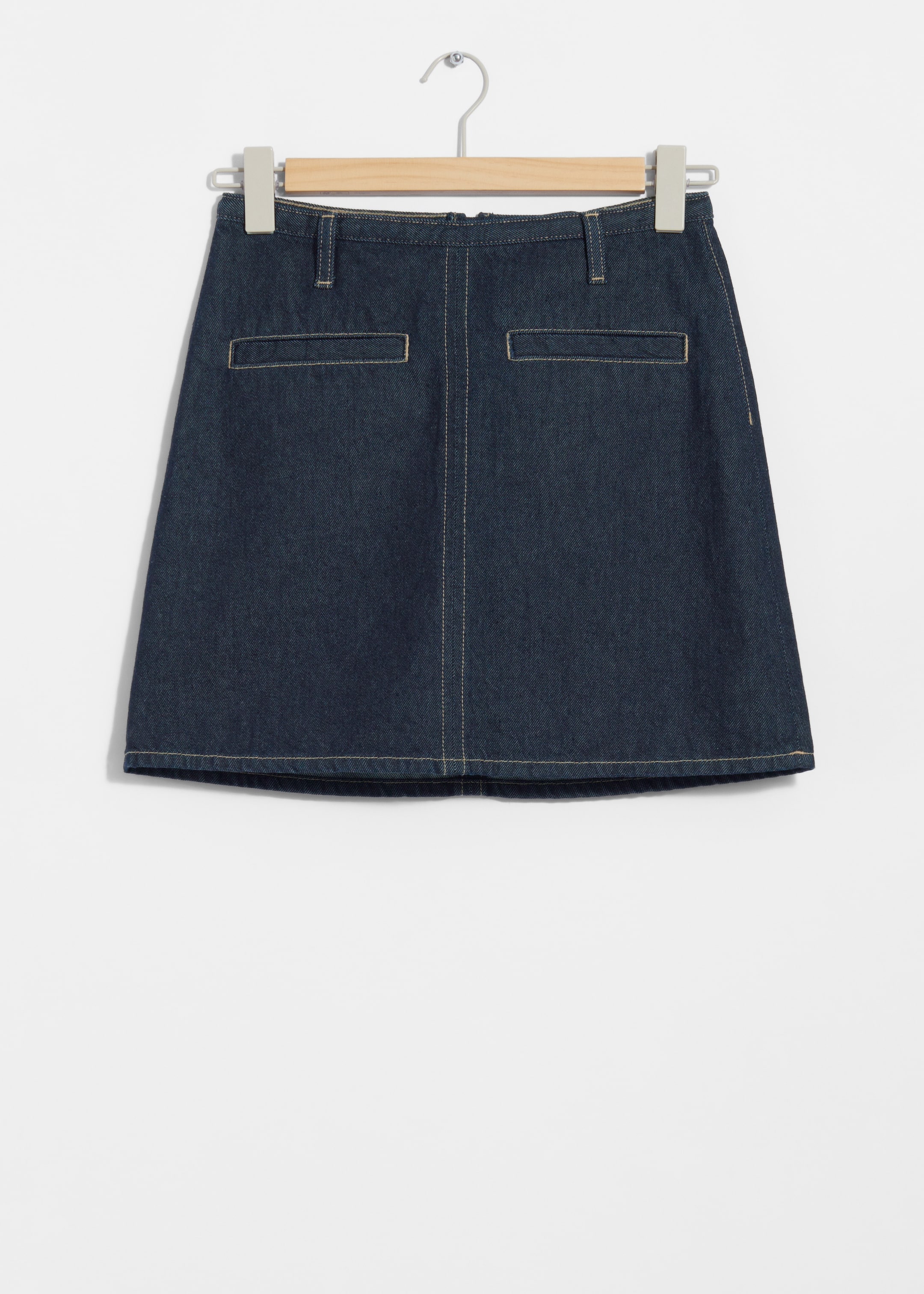 Größeres Bild ansehen: Minirock aus Denim mit Ziernähten - Dunkelblau - Ladies | H&M DE 1