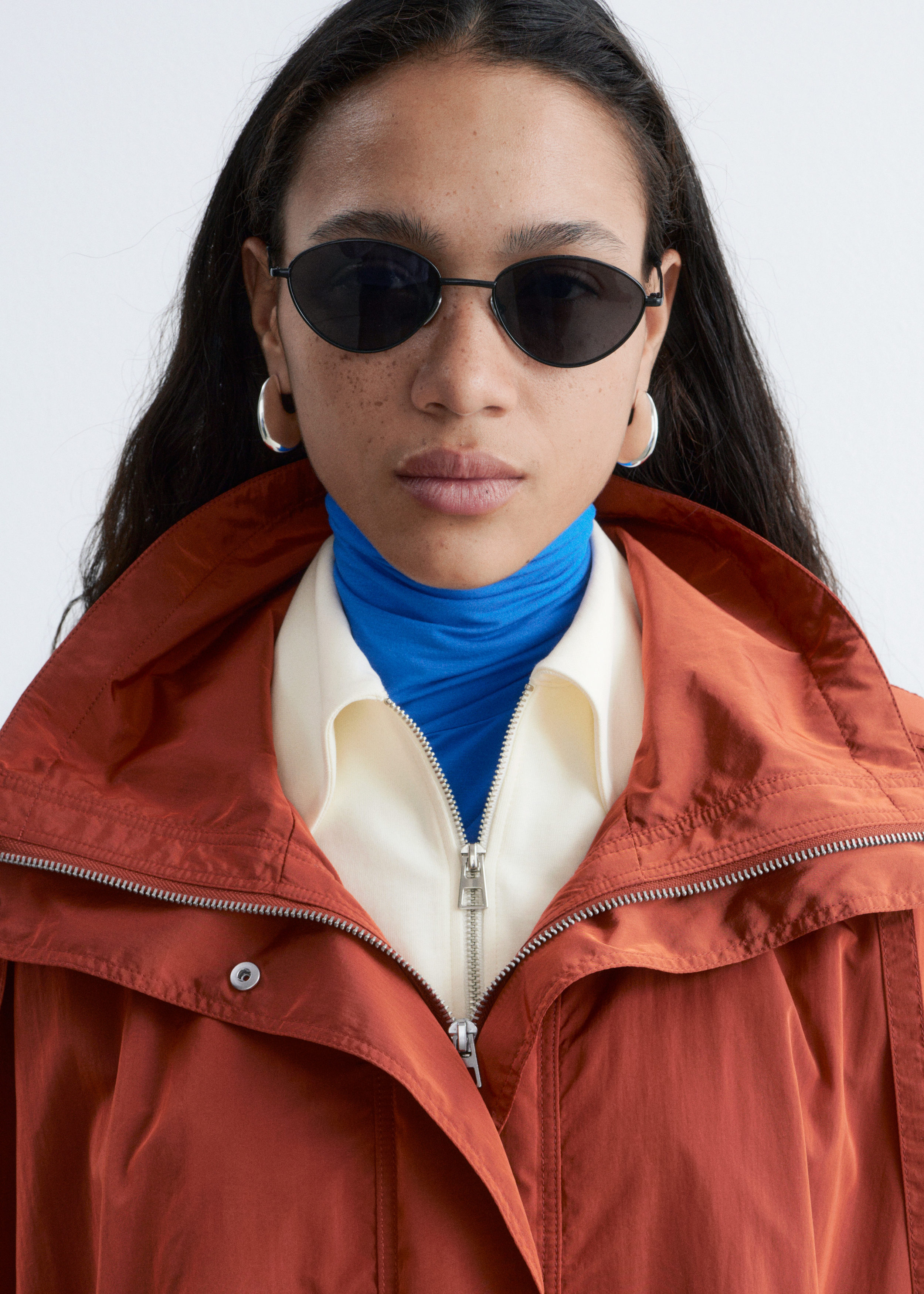 Technical Nylon Hooded Parka - Rust Brown - & Other Stories US