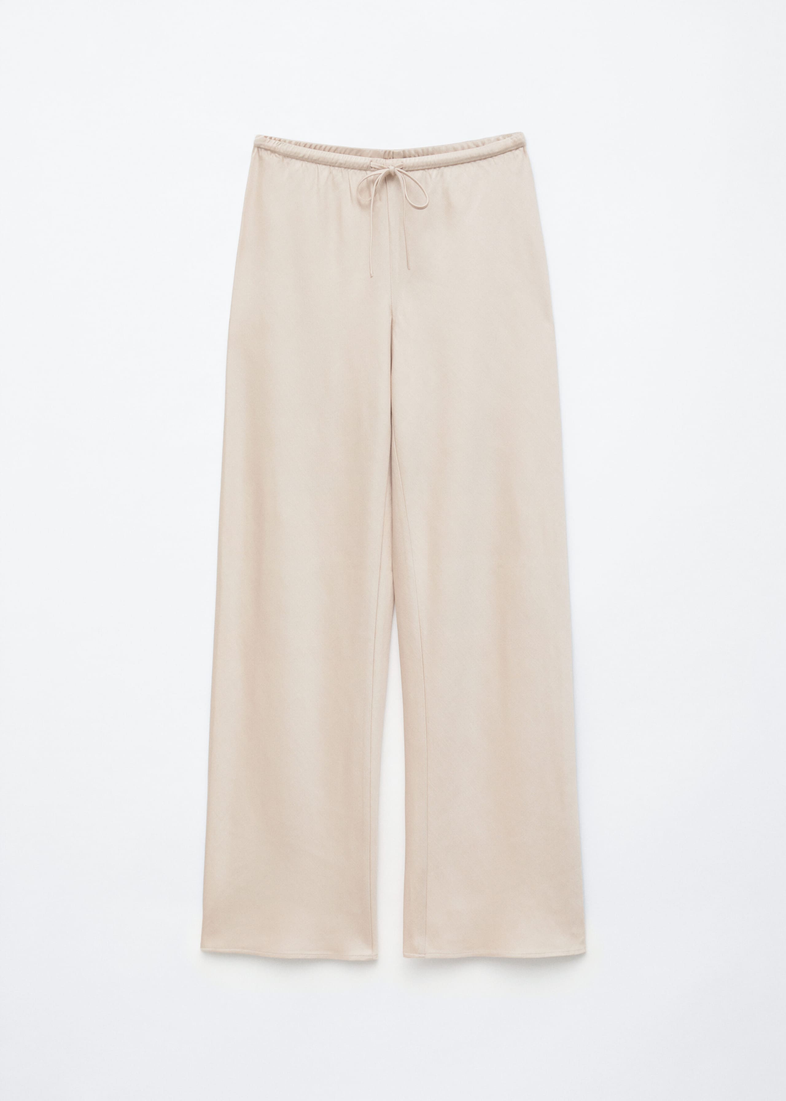 Satin Pull-On Trousers - Dark Brown - Still Life
