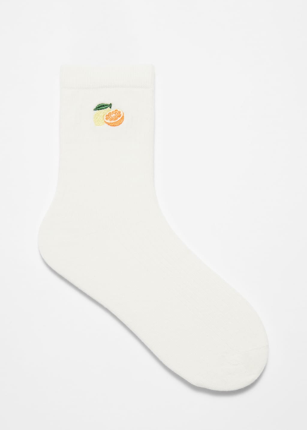 Embroidered Ankle Socks - Black - Still Life