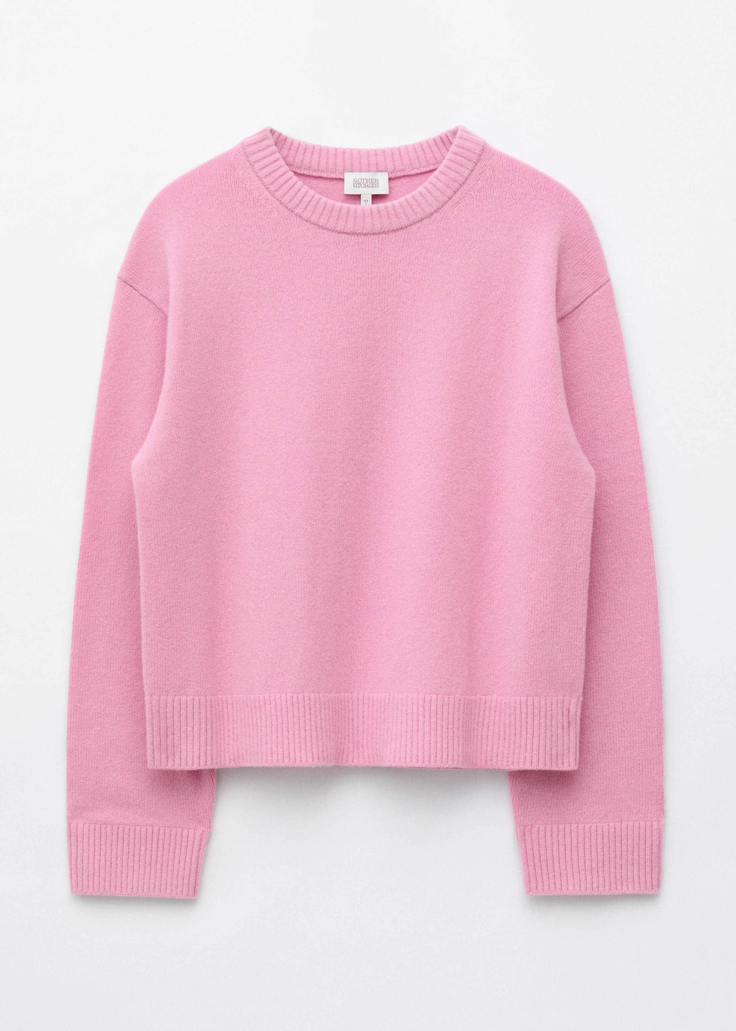 Kastenförmiger Strickpullover - Rosa - Stillleben