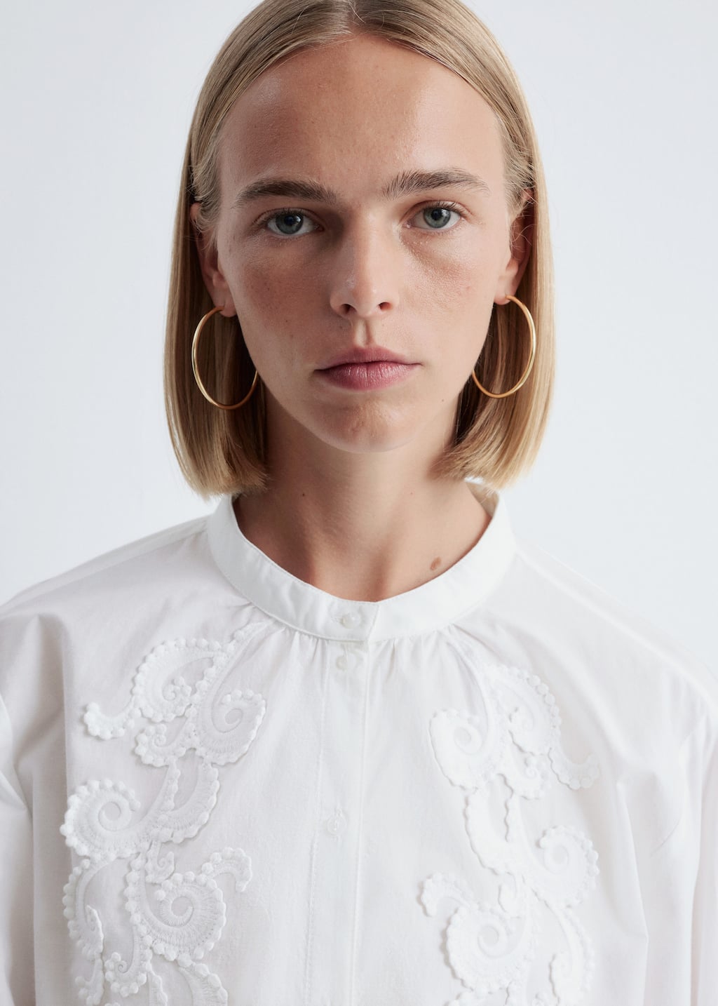 Image of Cotton Embroidered Blouse