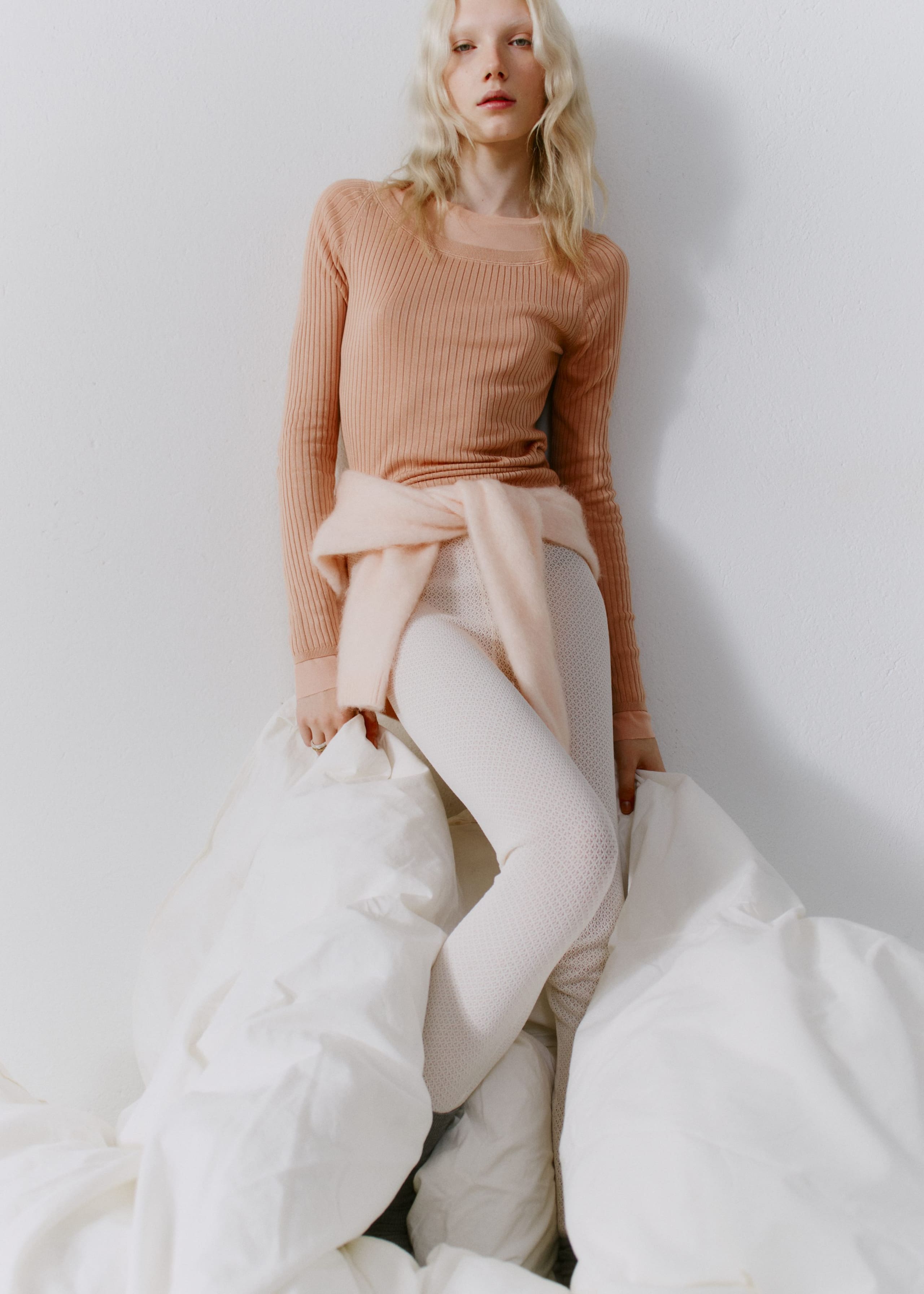 Image of Pointelle-Knit Leggings