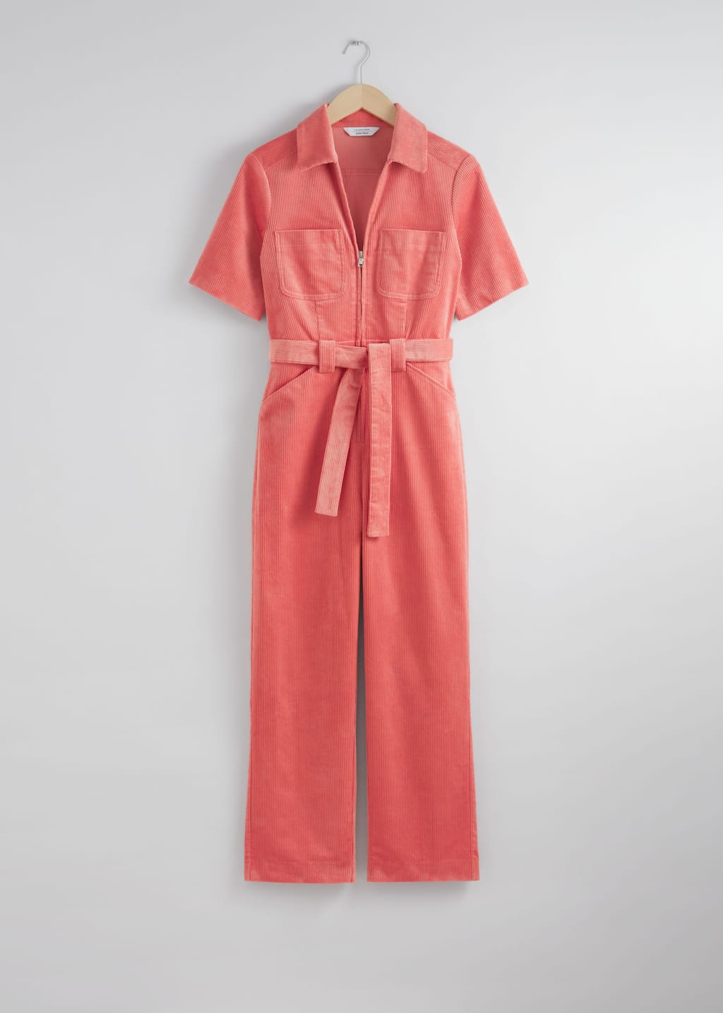 Belted Corduroy Jumpsuit - Purple - Still Life