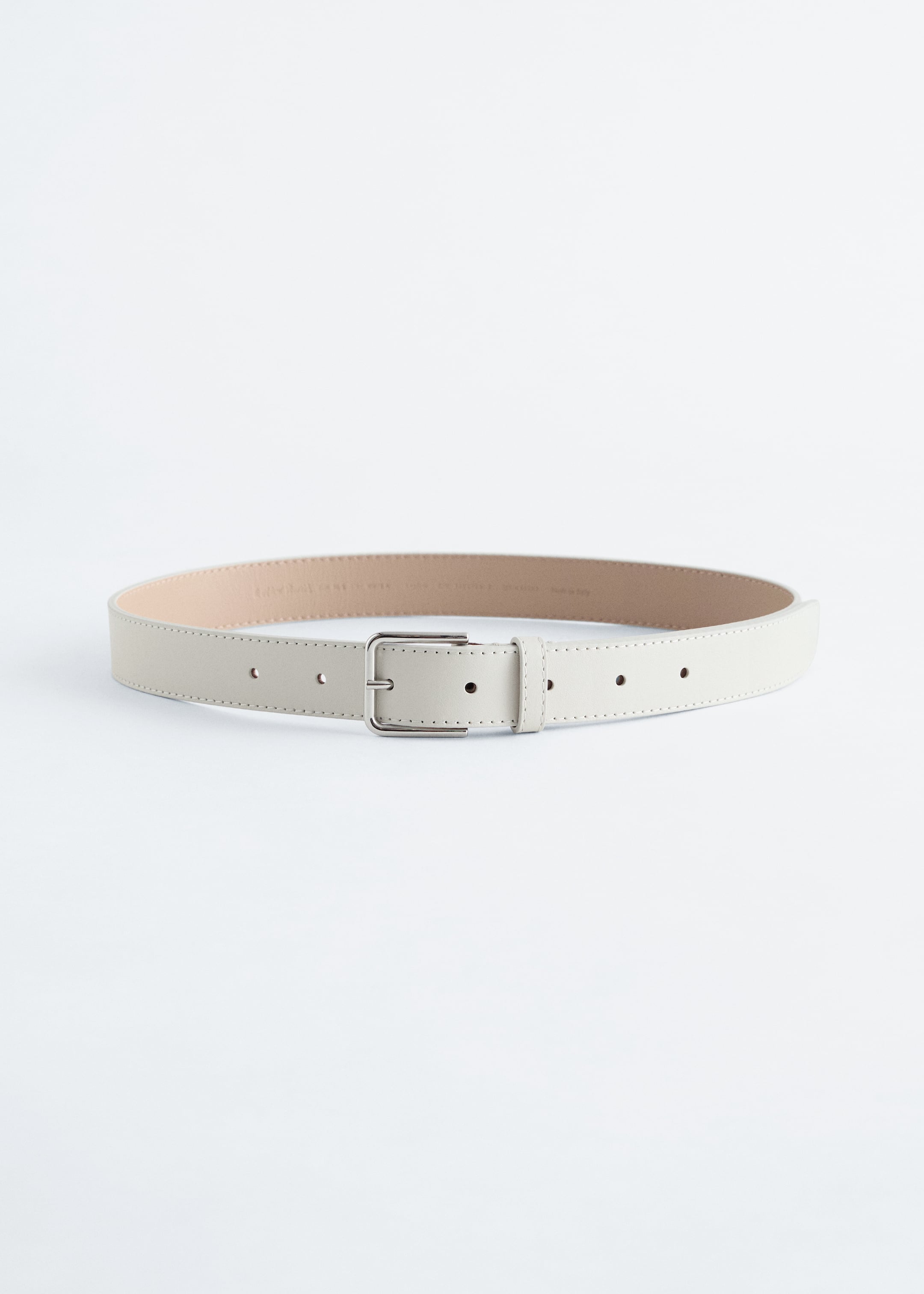 Agrandir l'image: Ceinture en cuir - Couleur crème - FEMME | H&M FR 1