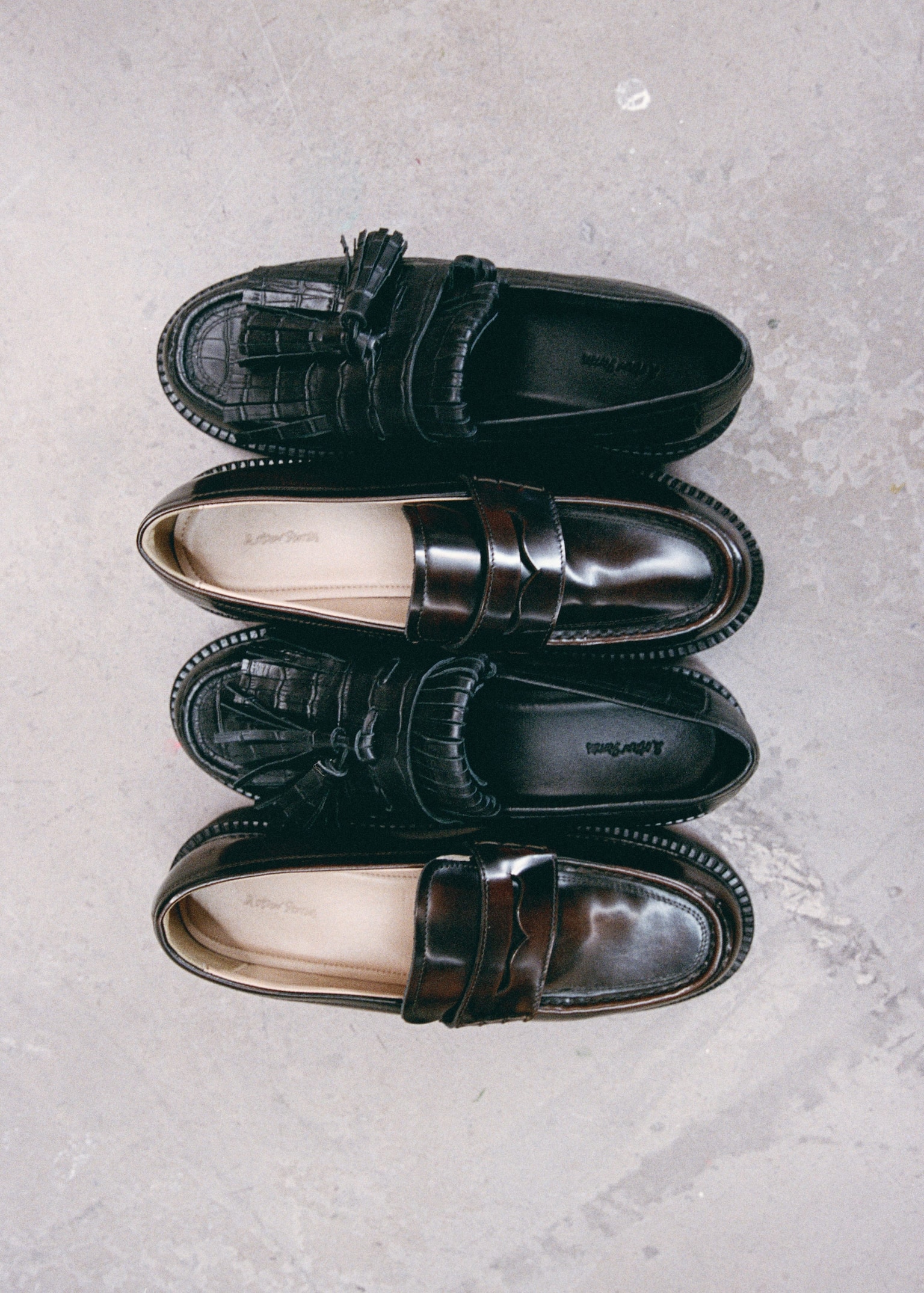 Chunky læderloafers - Sort - 1