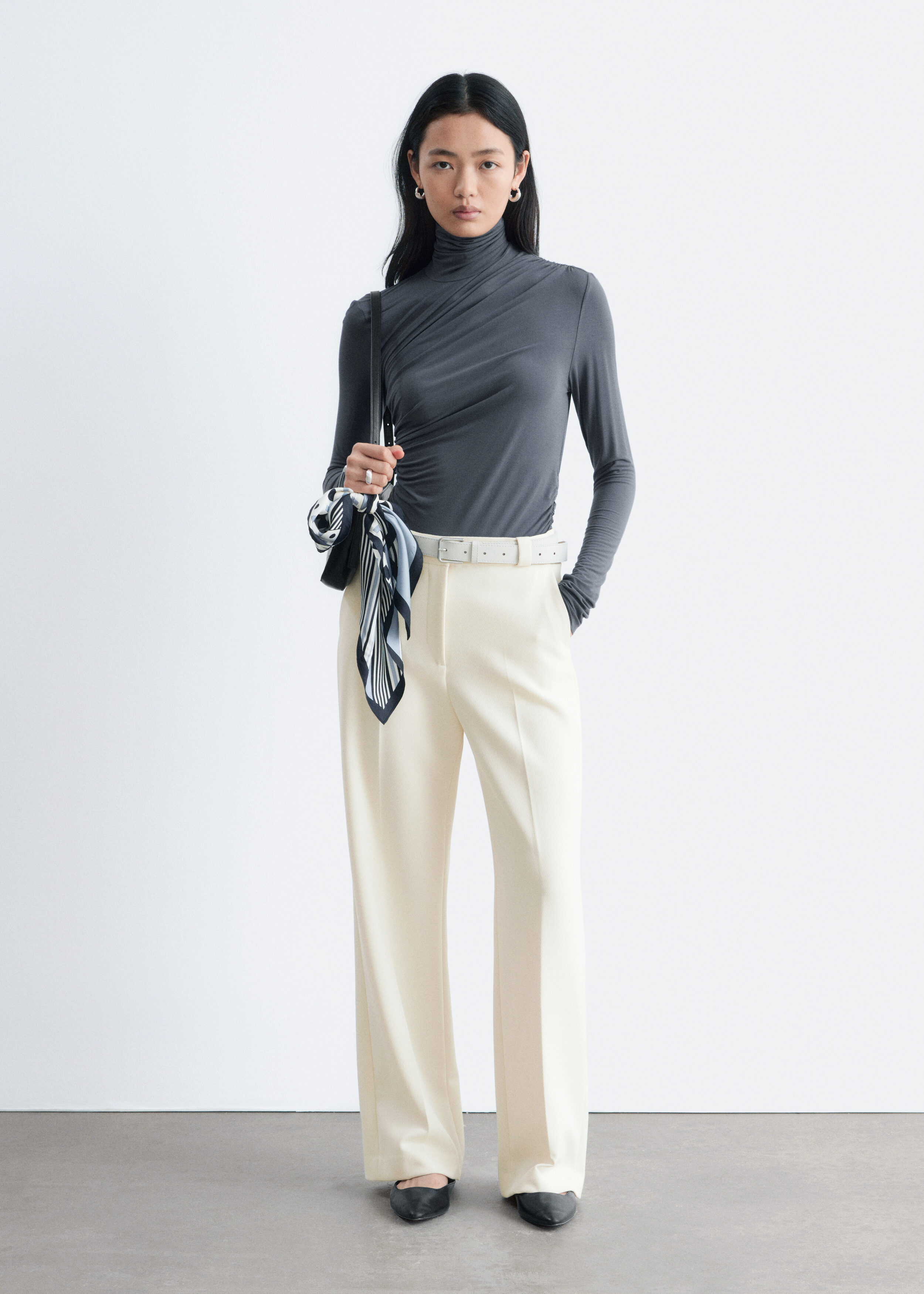 Straight Press-Crease Trousers