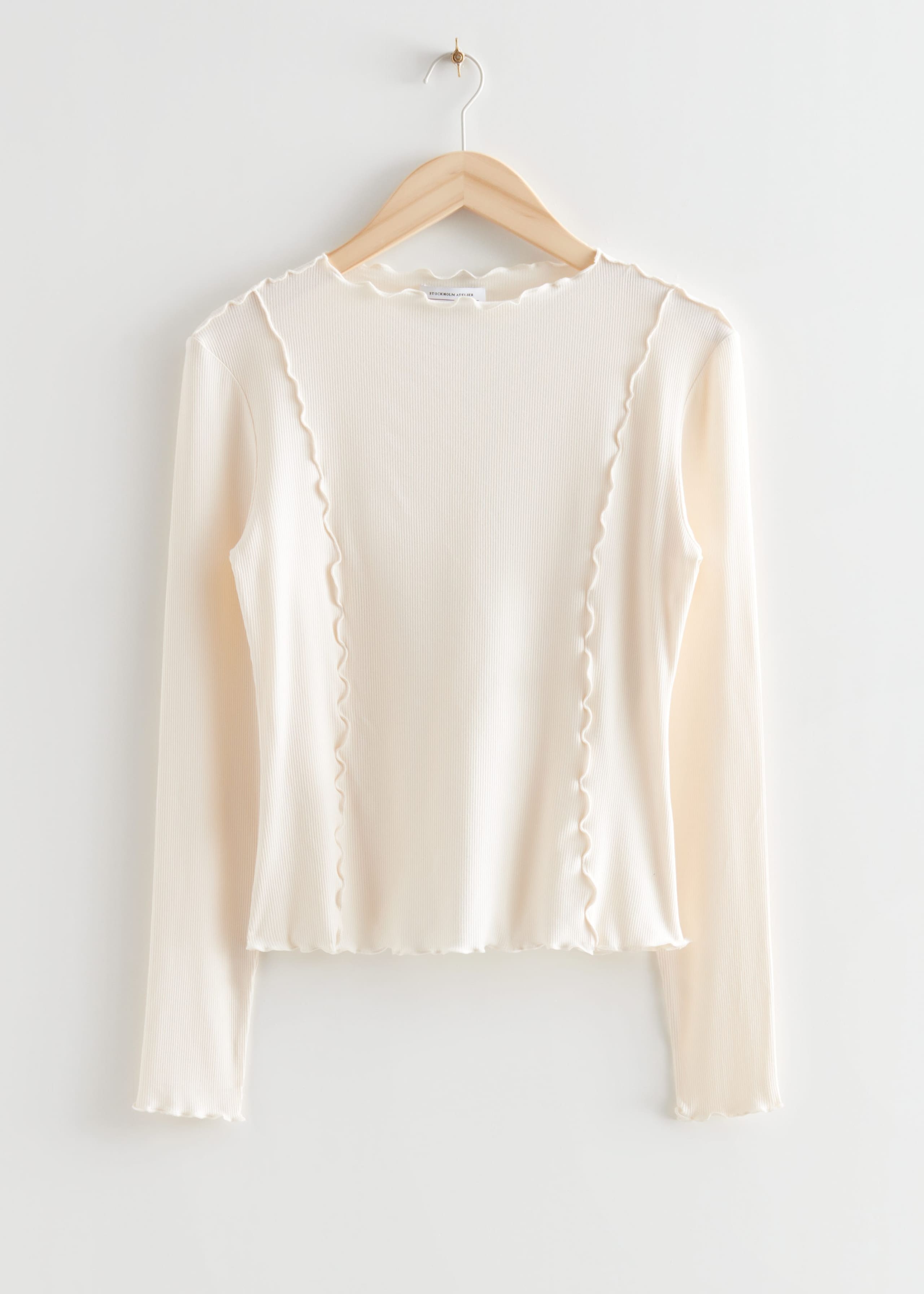 Fitted Frill Top - Gold-Coloured - Still Life