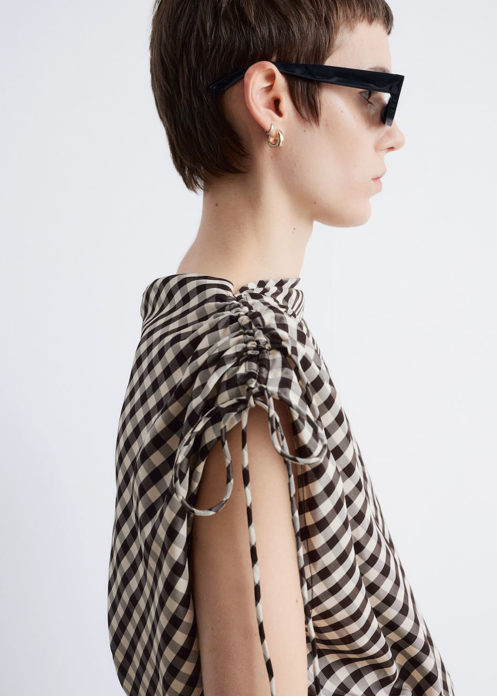 Image of Drawstring Boatneck Top