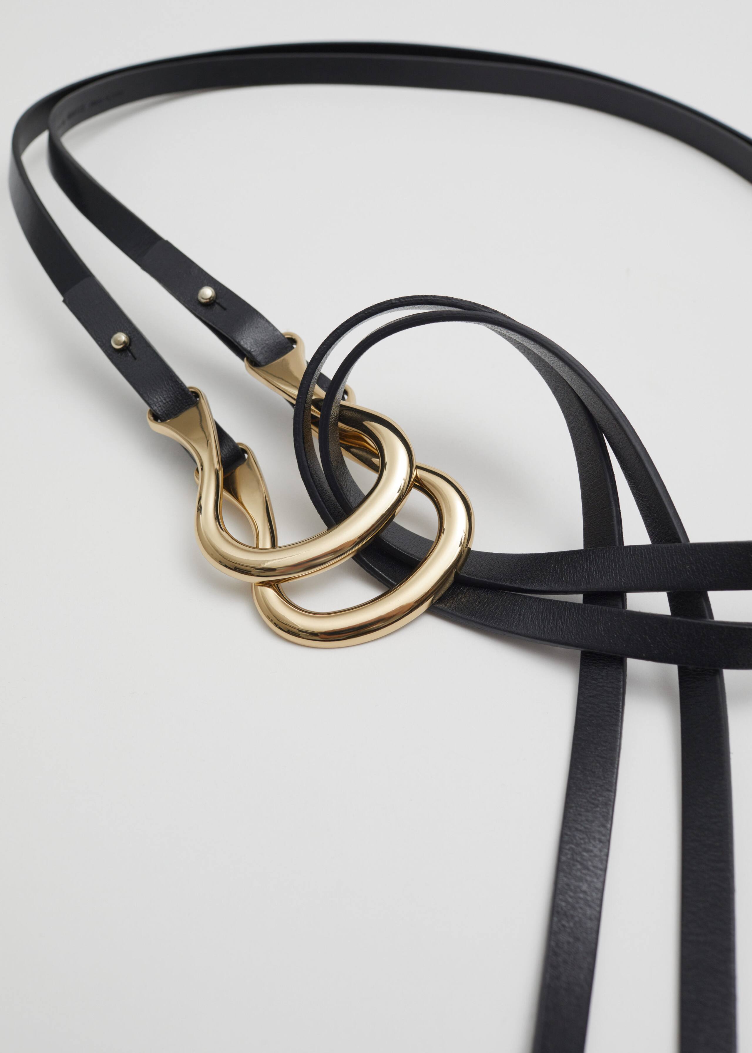 Double Strapped Leather Belt - {{variantName}} - Descrizione dettagliata