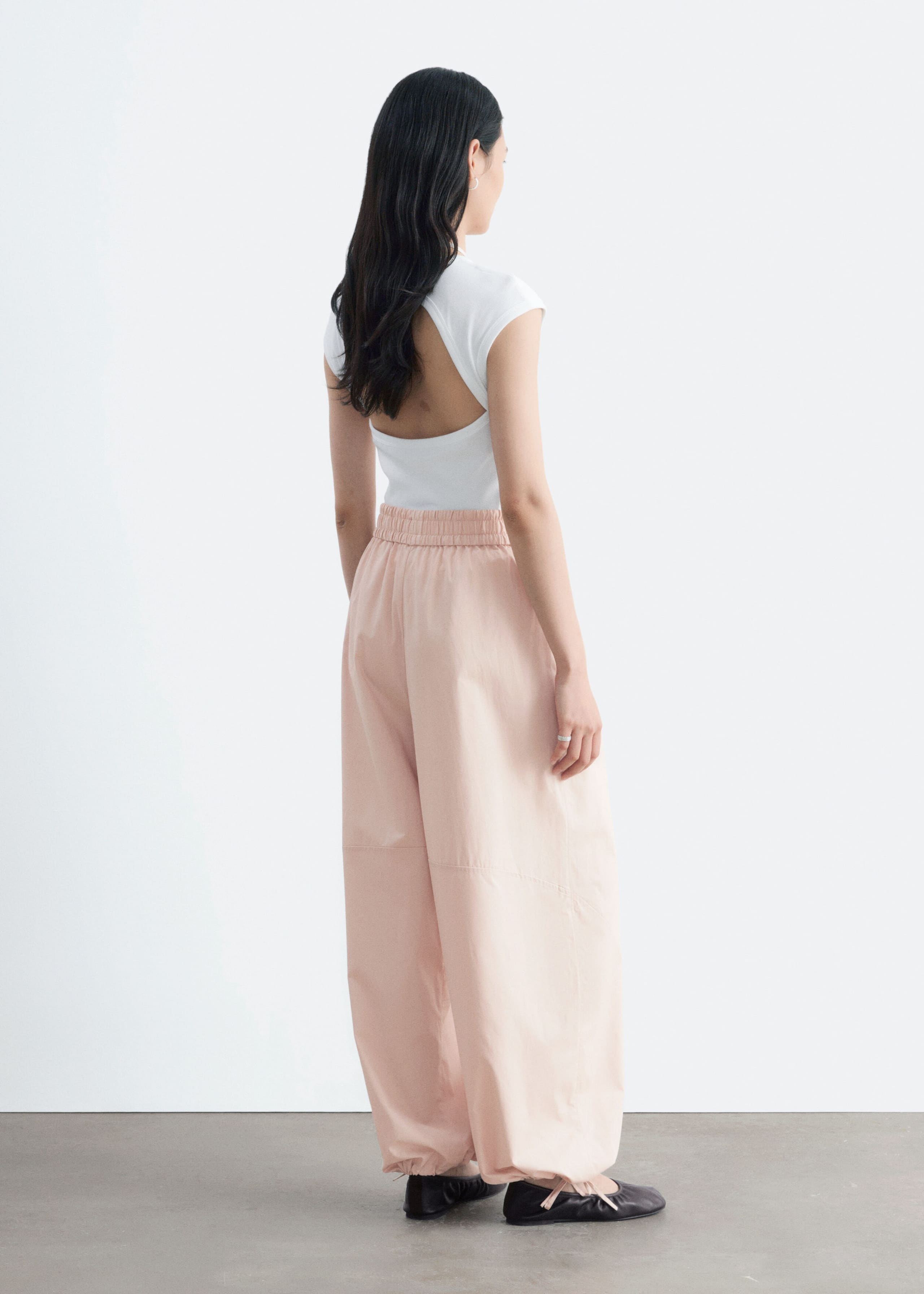 Katoenen ballonbroek - Oudroze - Lookbook
