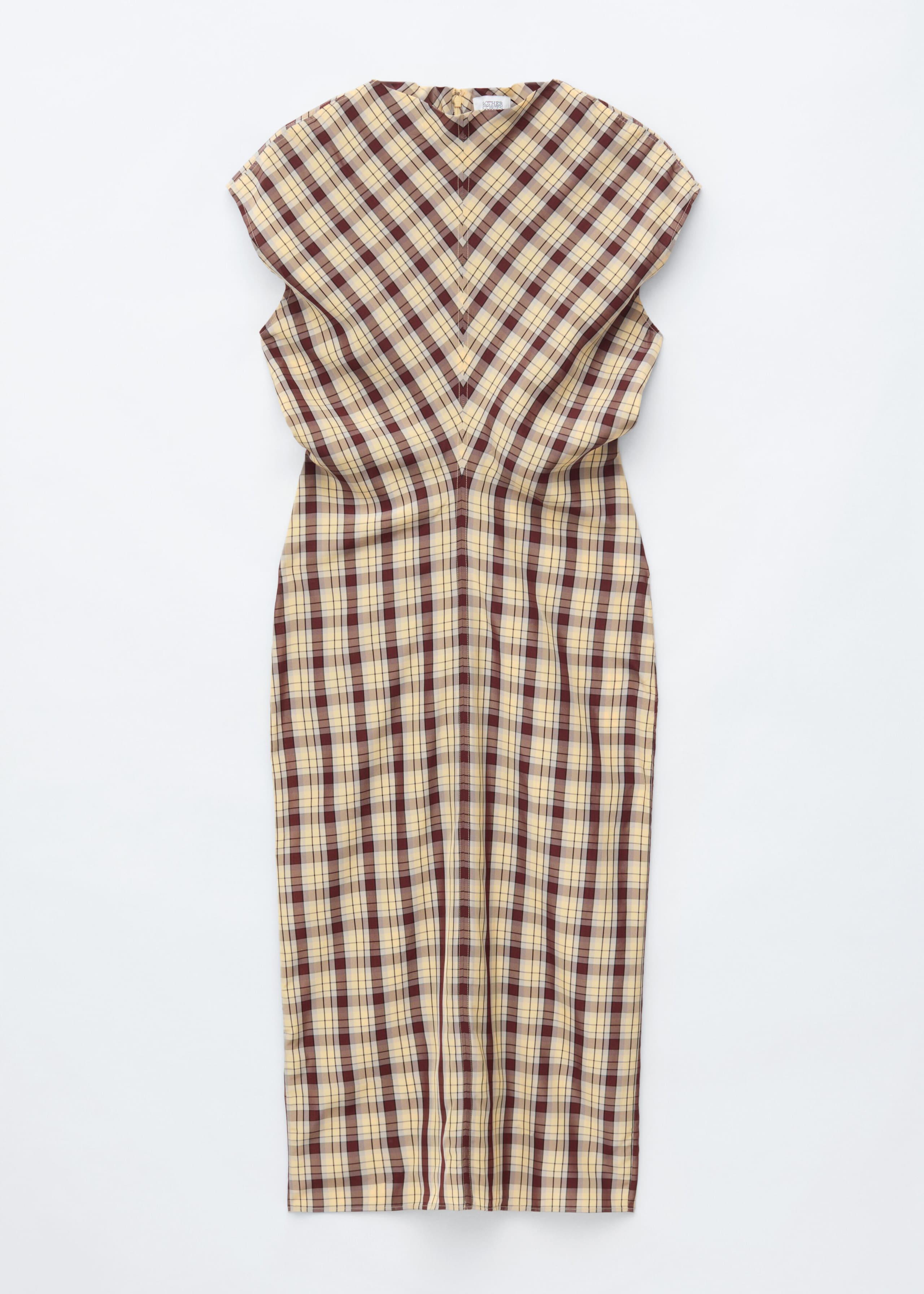 Cap Sleeve Midi Dress - Dark Red/Yellow - Still Life
