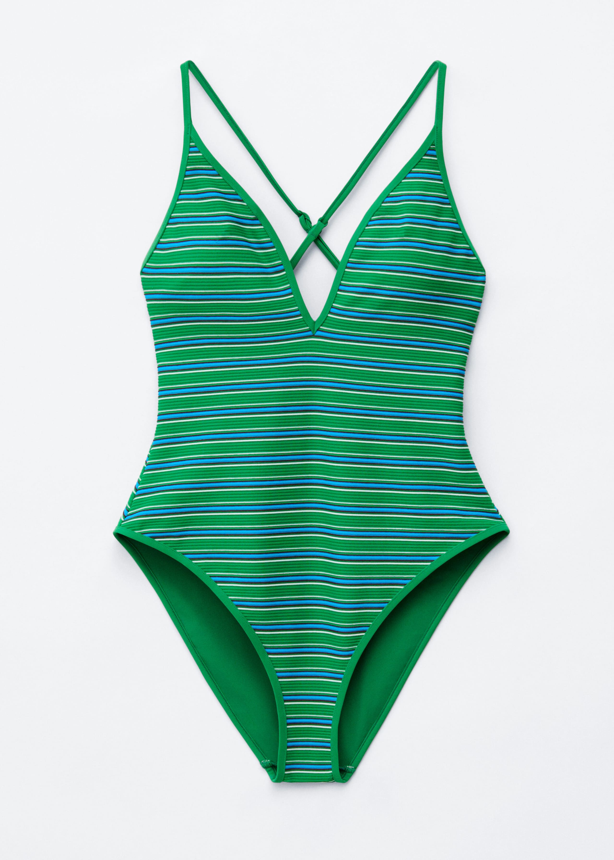 Image of Traje de baño con escote en pico y espalda cruzada