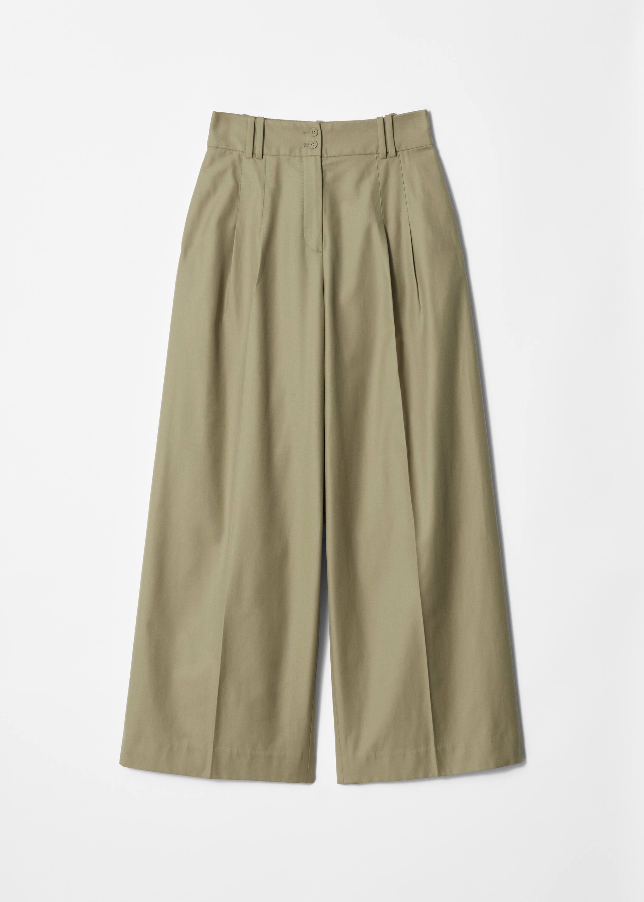 Zobrazit větší obrázek: Plisované kalhoty - Khaki zelená - ŽENY | H&M CZ 5