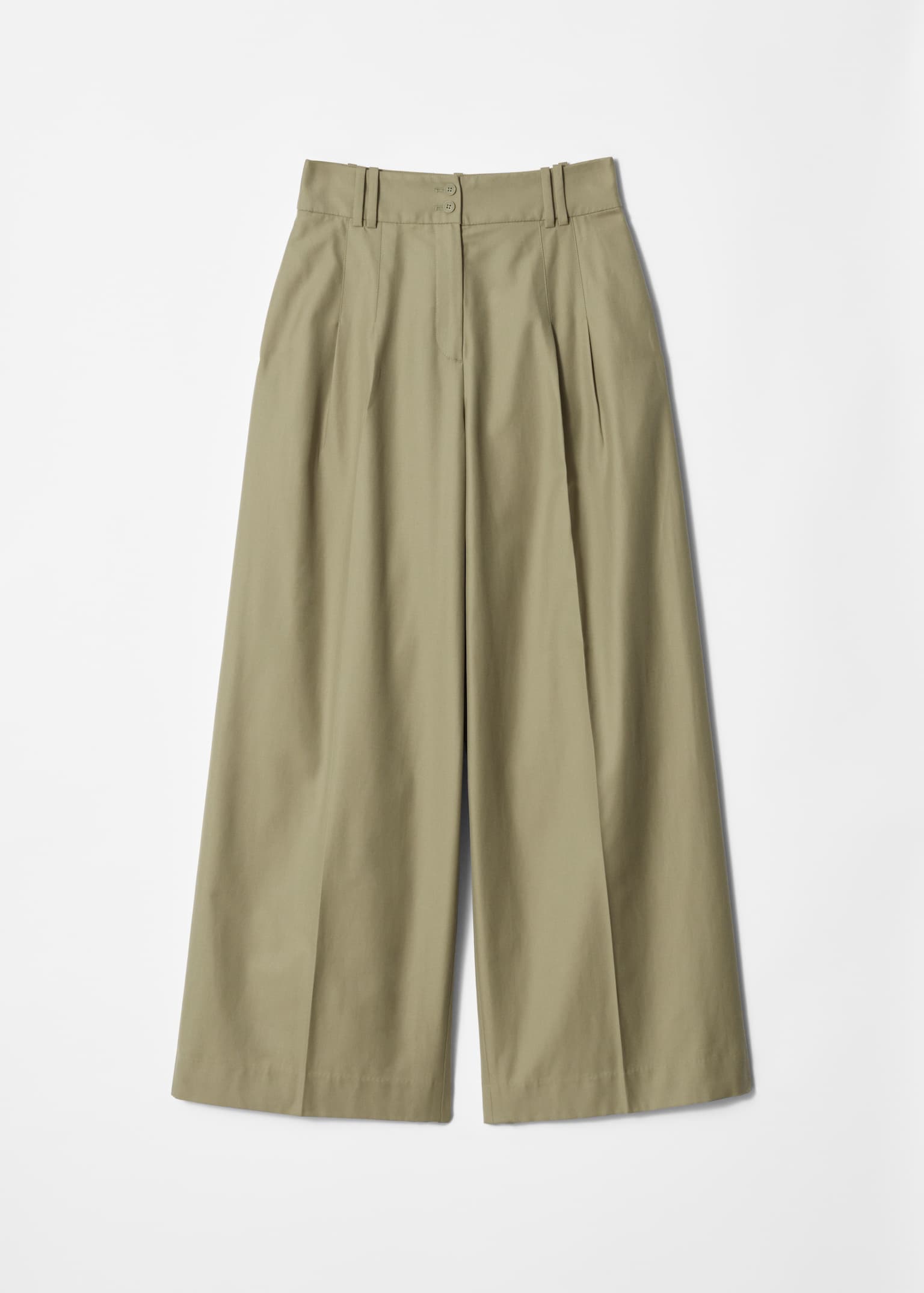 Geplooide broek - Kakigroen/Donkerblauw