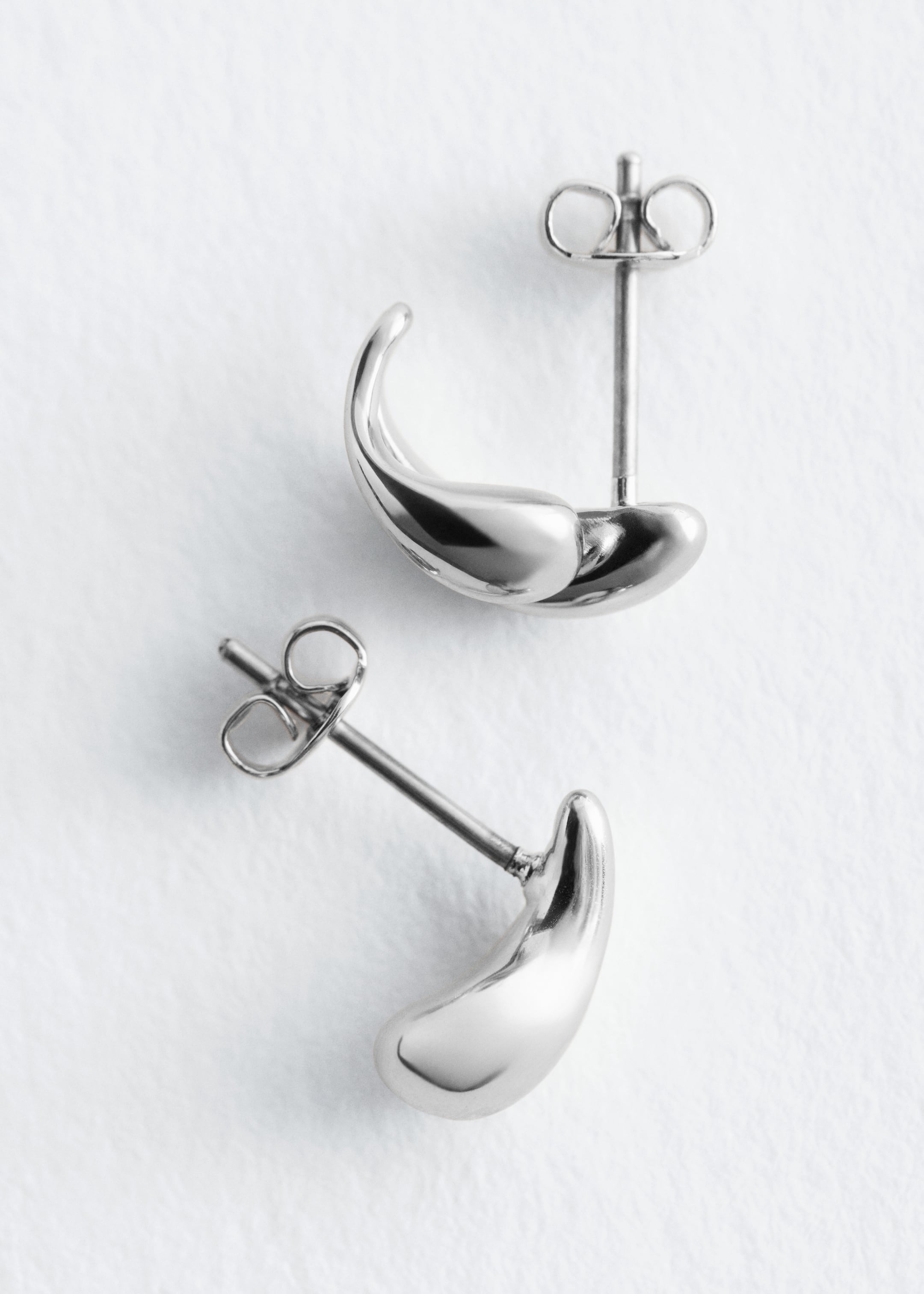 Visa större bild: Set med välvda örhängen - Silver - DAM | H&M FI 2