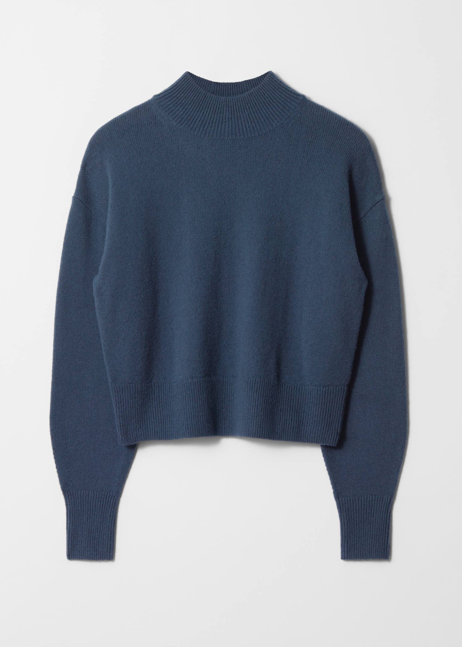 Mock Neck Jumper - Dark blue/Pink/Light yellow