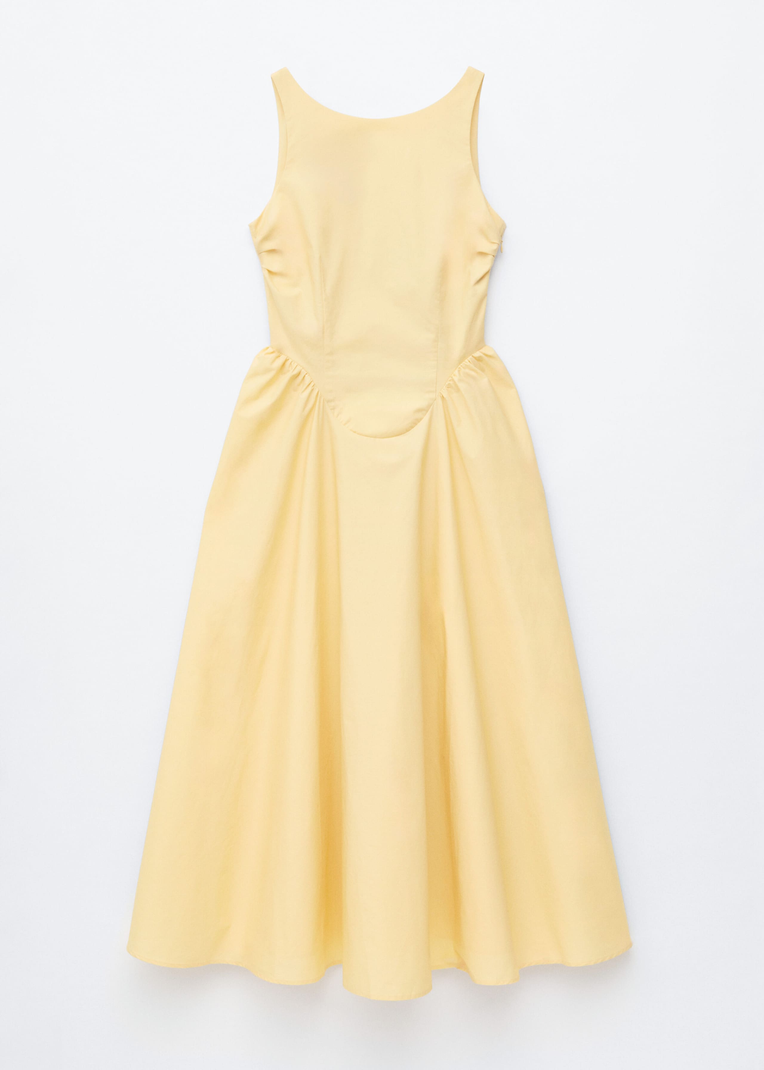 Tie-Back Cotton Midi Dress - Yellow - Still Life