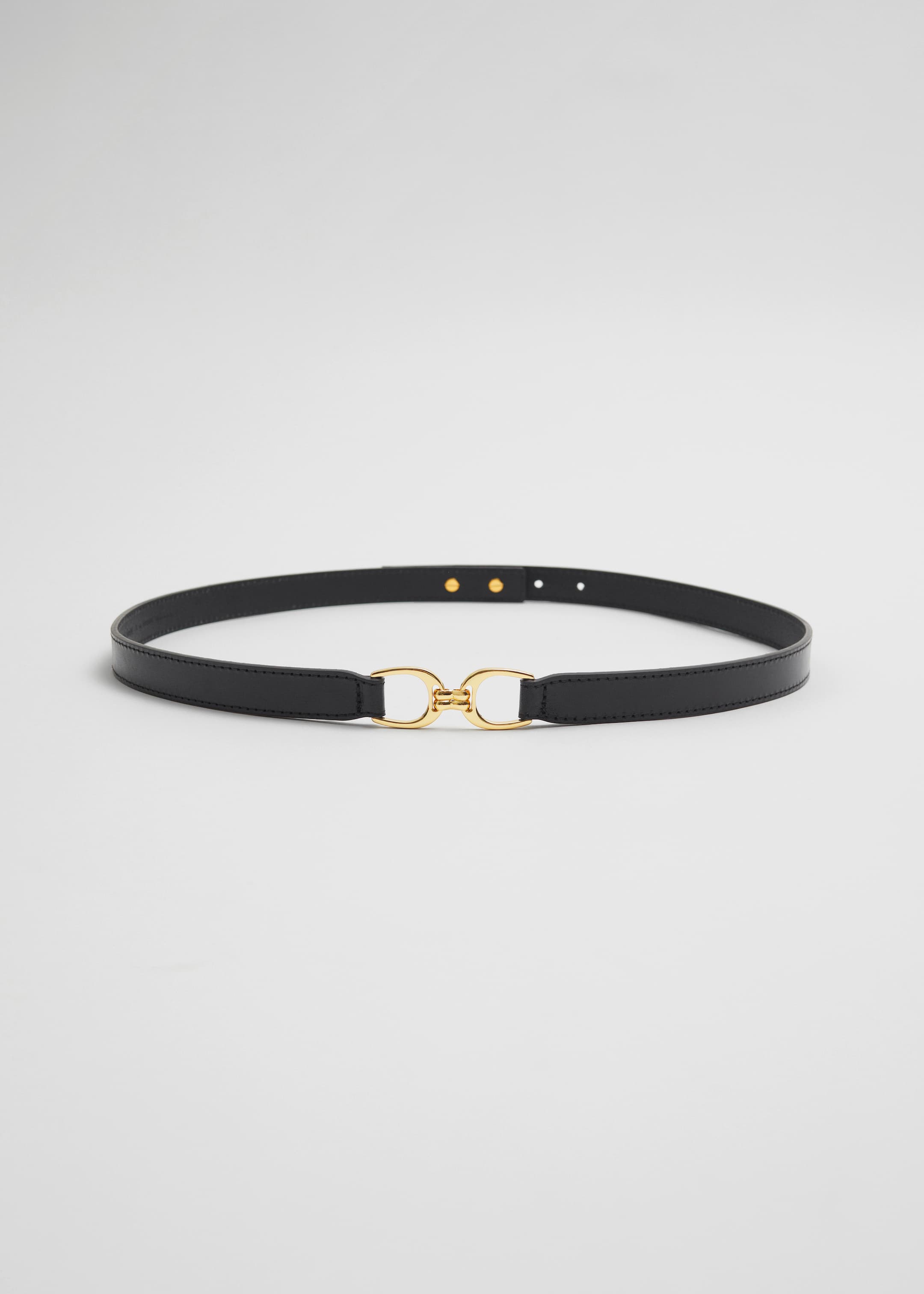 Zobrazit větší obrázek: Mid-Waist Leather Belt - Black - ŽENY | H&M CZ 1