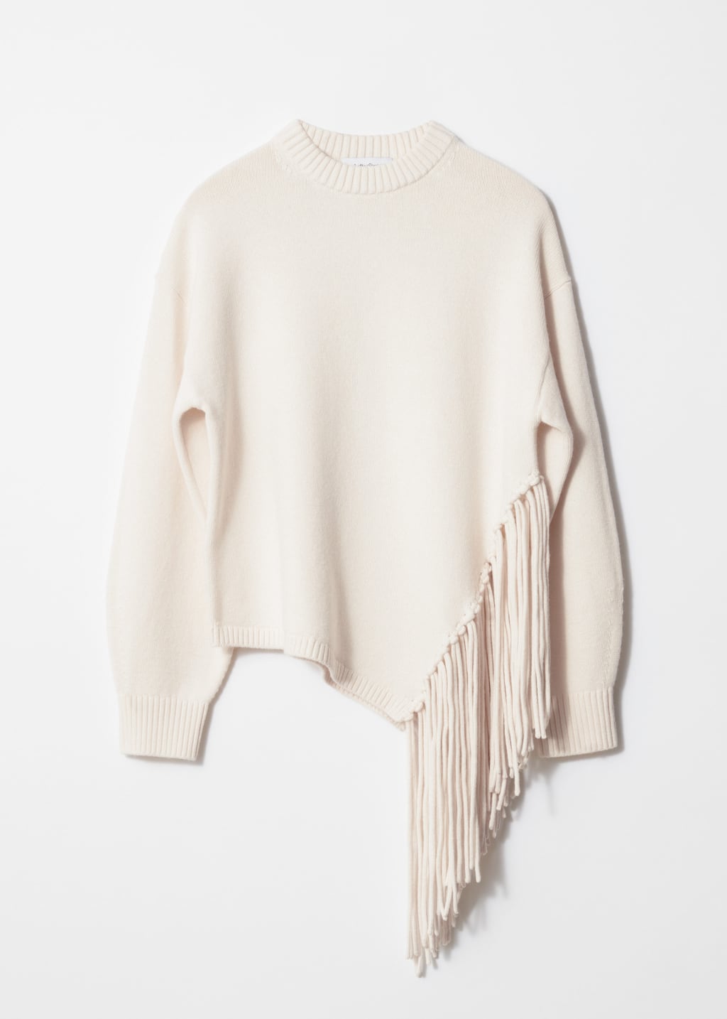 Pull asymétrique à franges - Blanc - Still Life