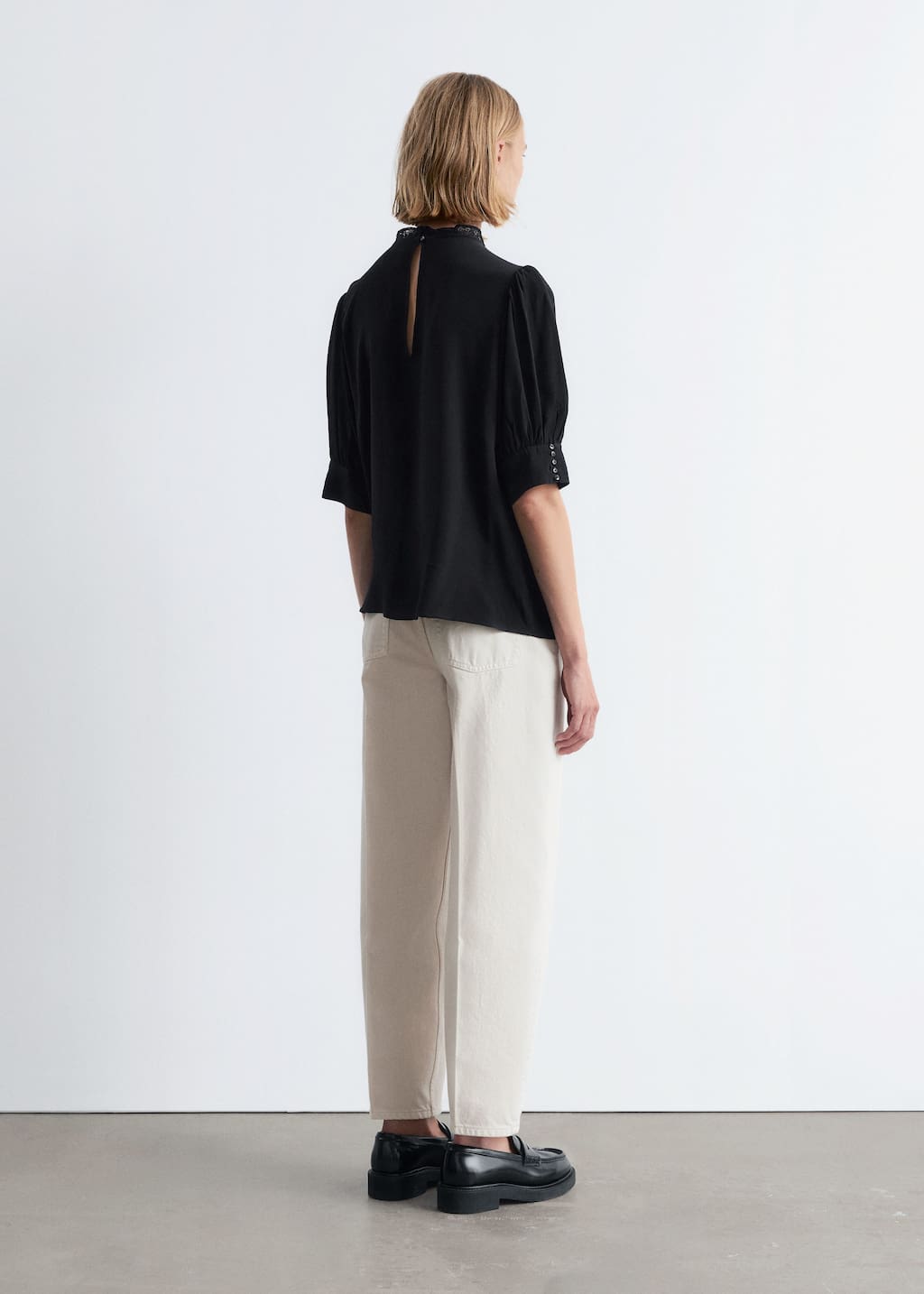 Image of Embroidered Lace Blouse