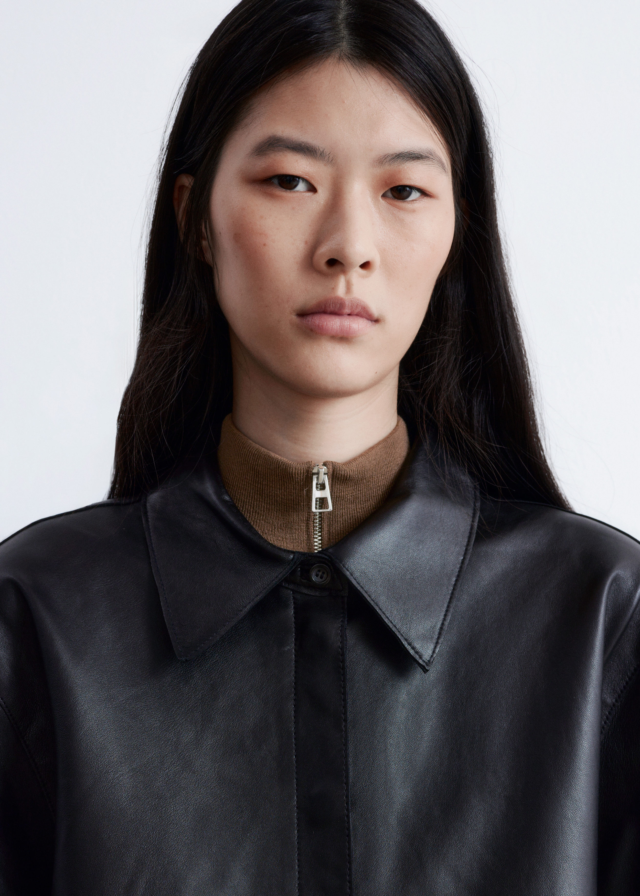 Oversized Leather Shirt - Black - Shirts - & Other Stories BE