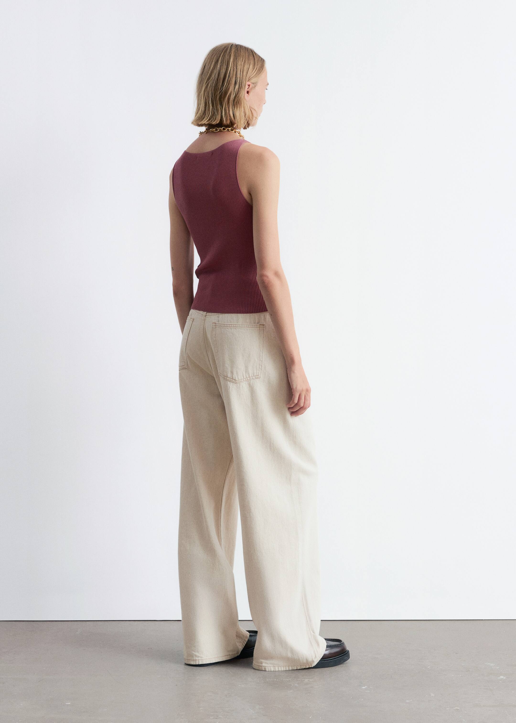 Ver imagen más grande: Camiseta de tirantes en punto de canalé - Malva - MUJER | H&M ES 3