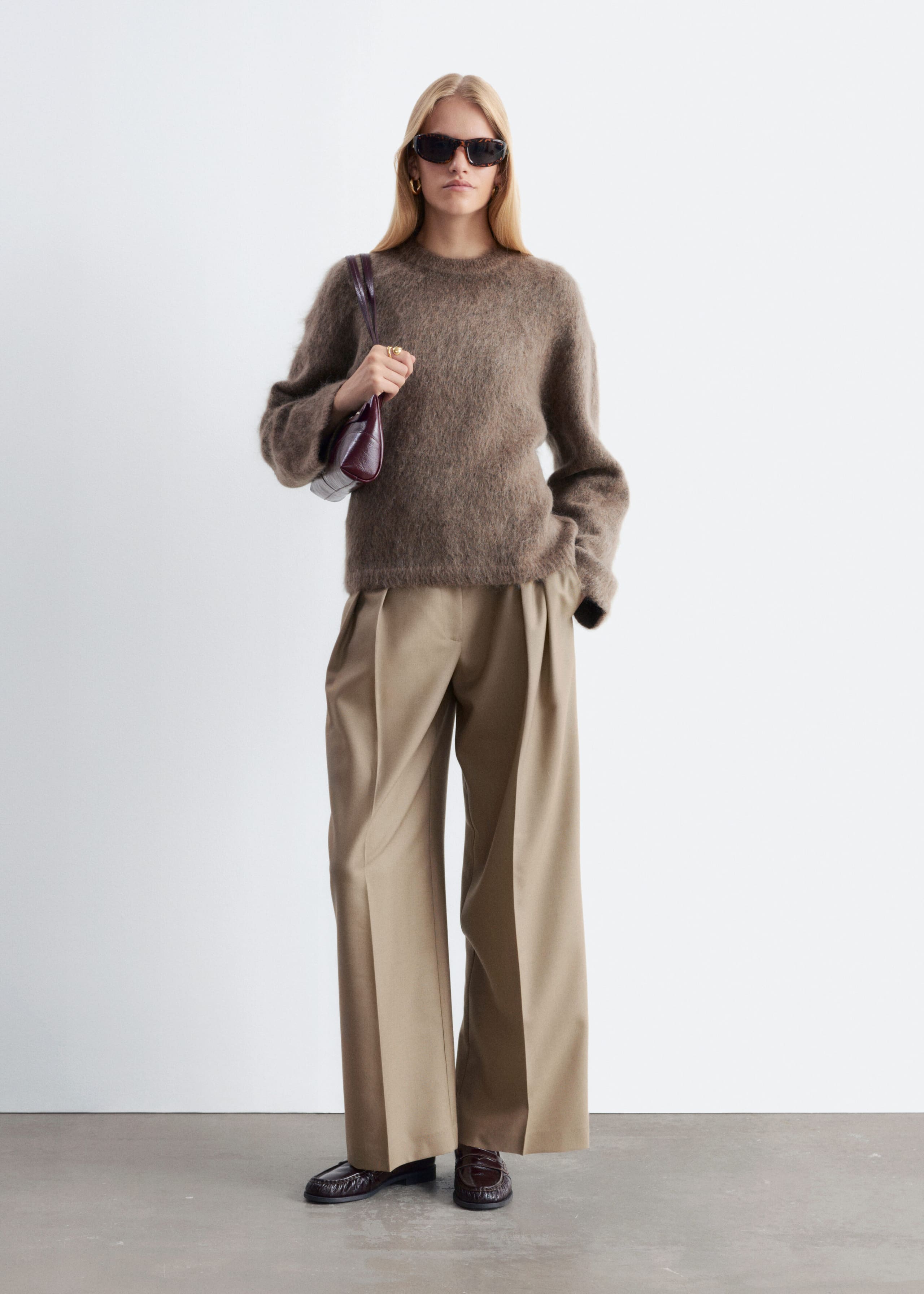 Pullover aus Mohair-Mix - Graubraun - Lookbook
