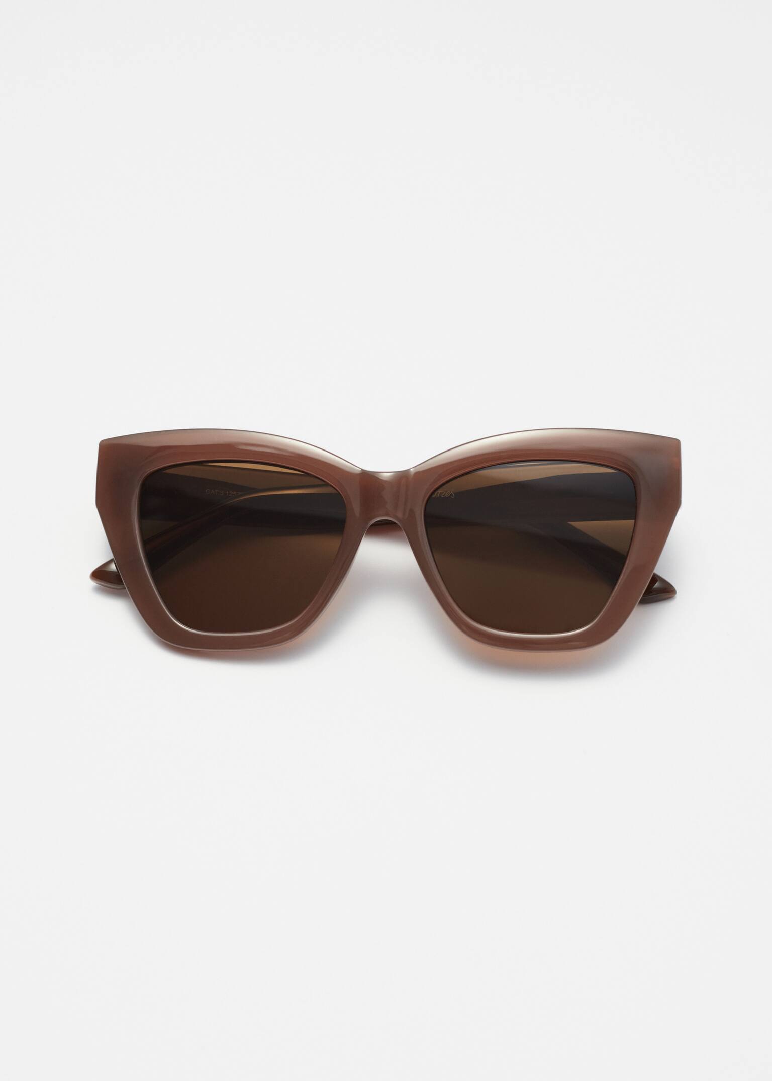 Cat Eye Sunglasses - Brown/Black