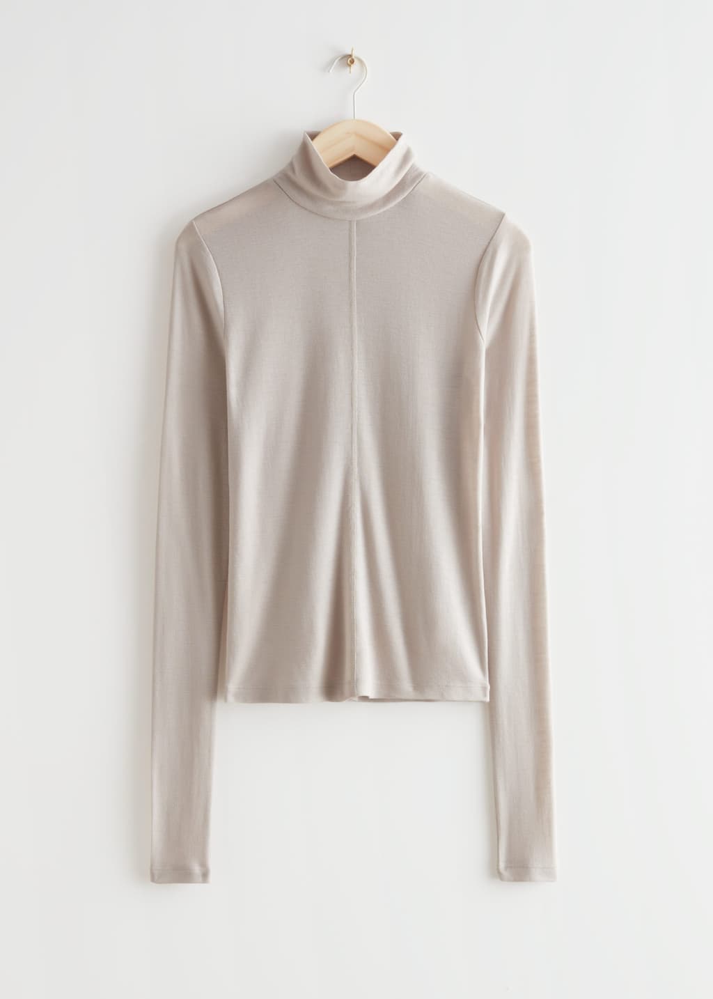 Pull à col roulé en laine - Beige - Still Life