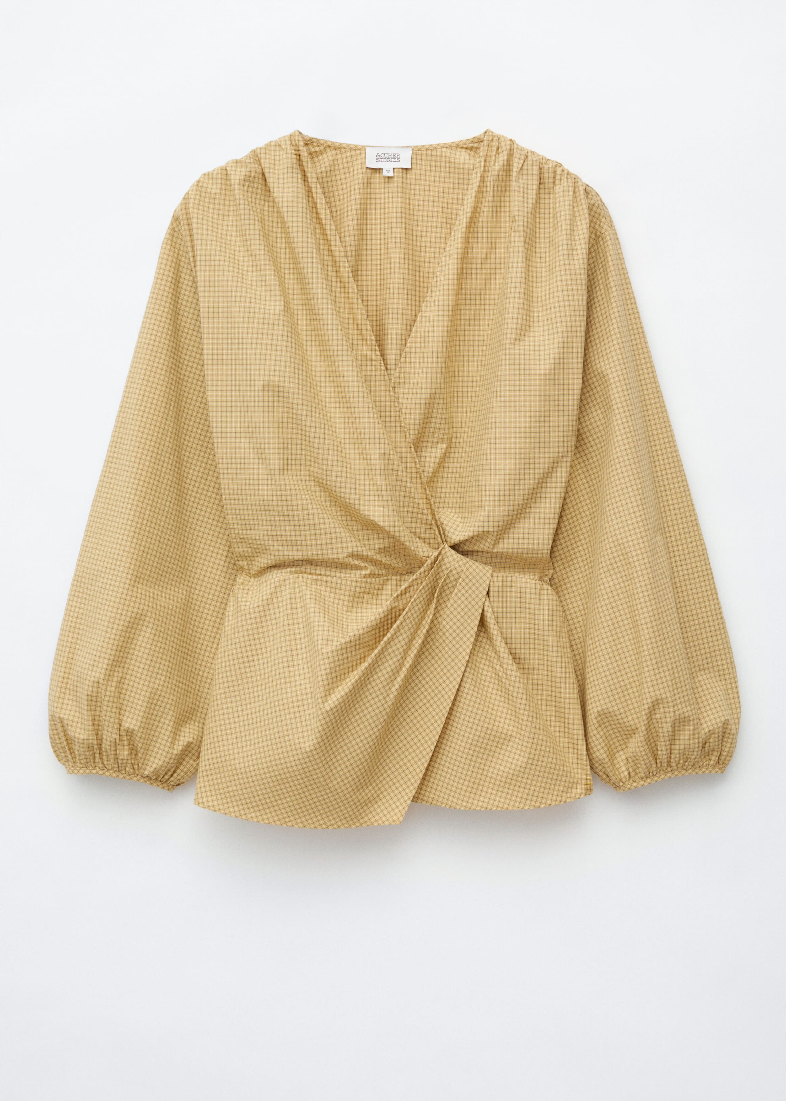 Blusa incrociata in cotone - Bianco - Natura morta
