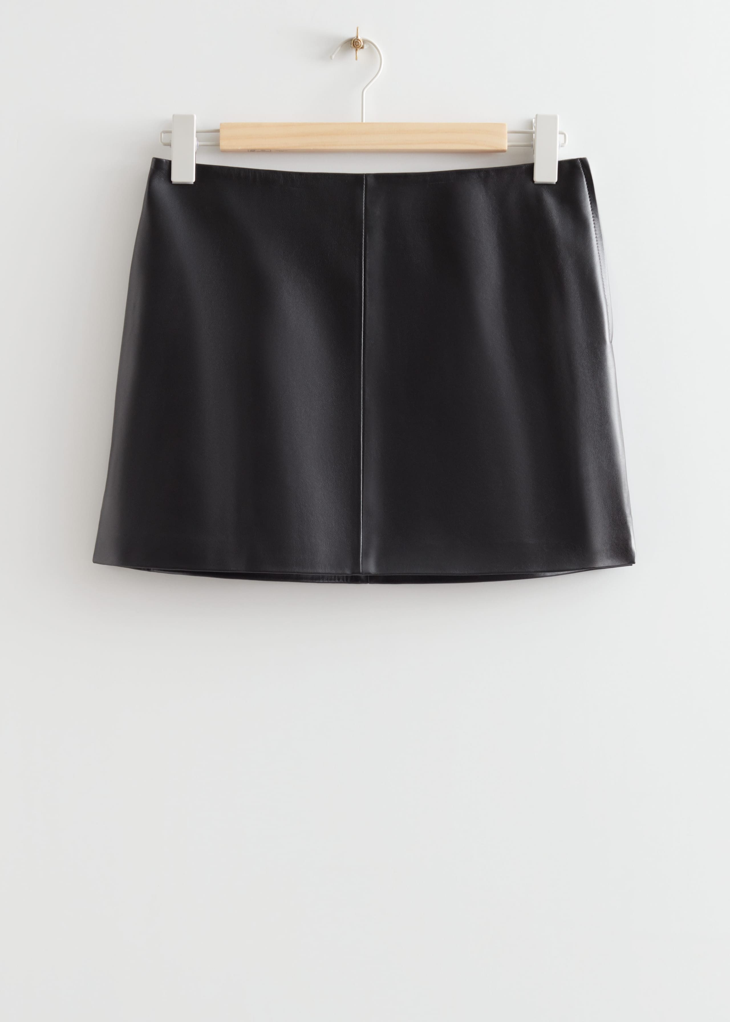 Leather Mini Skirt - Black - Still Life