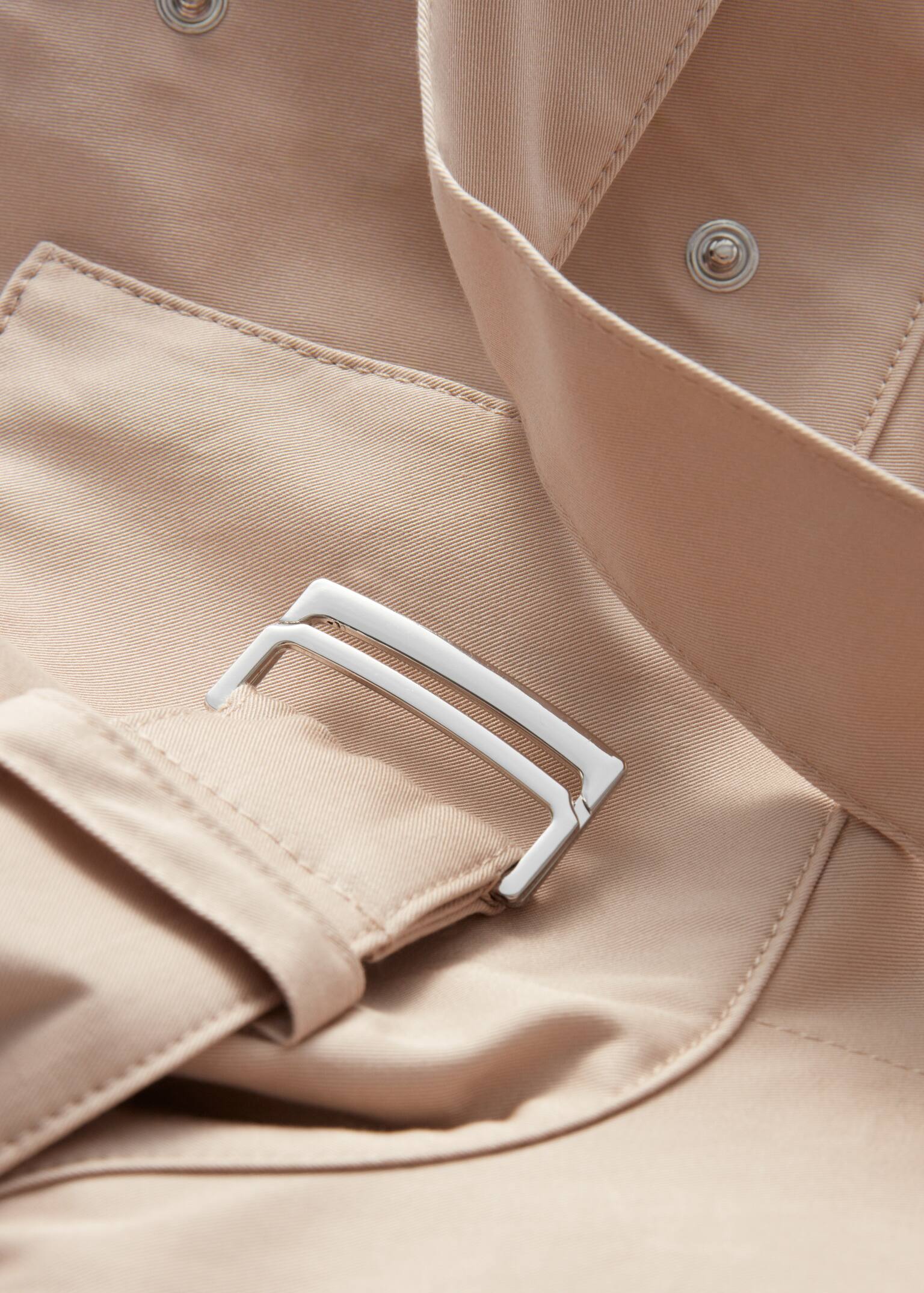 Chaqueta acampanada con cuello chimenea - Beige/Verde caqui/Azul oscuro - 6