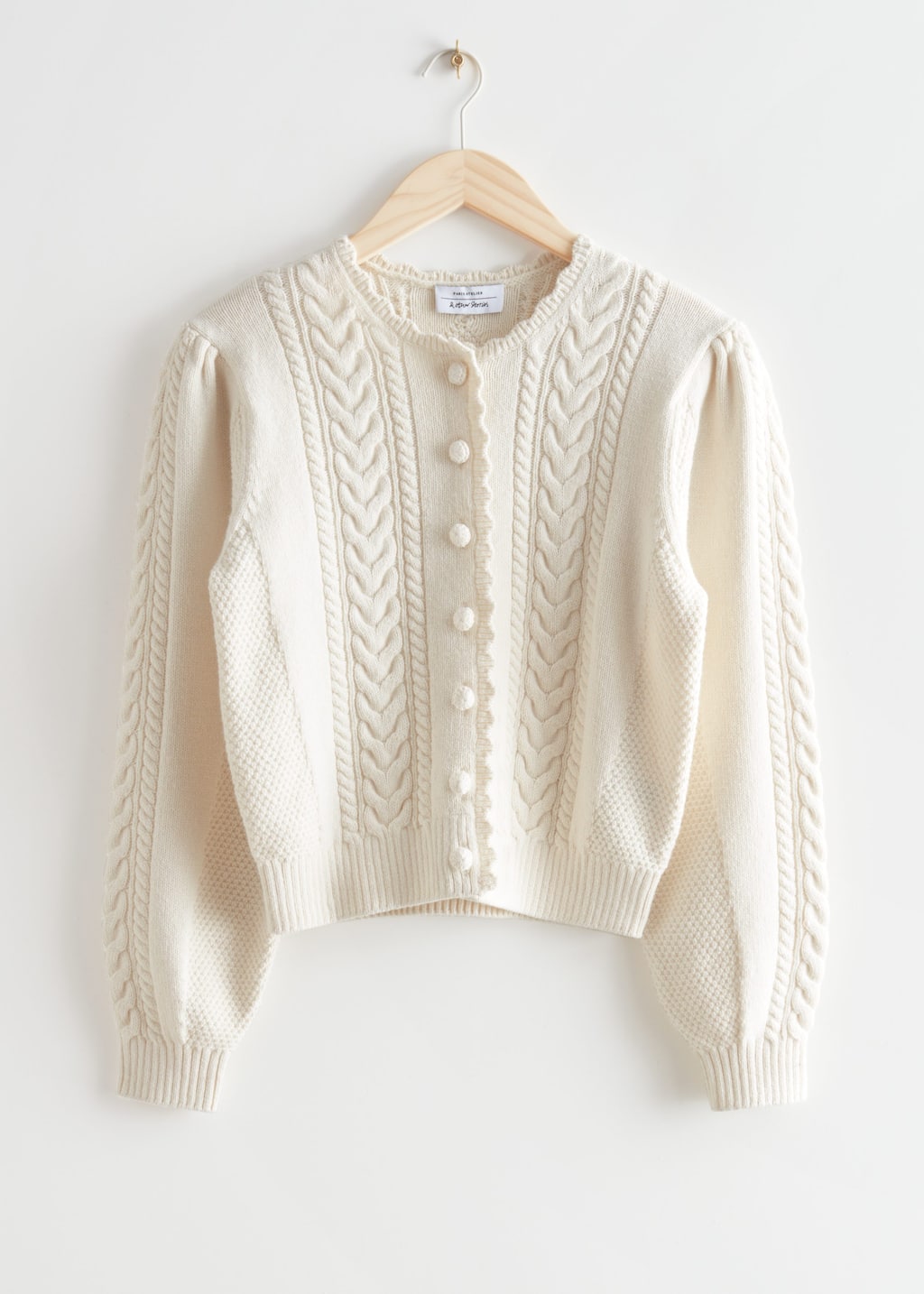 Cable Knit Cardigan - Red - Still Life