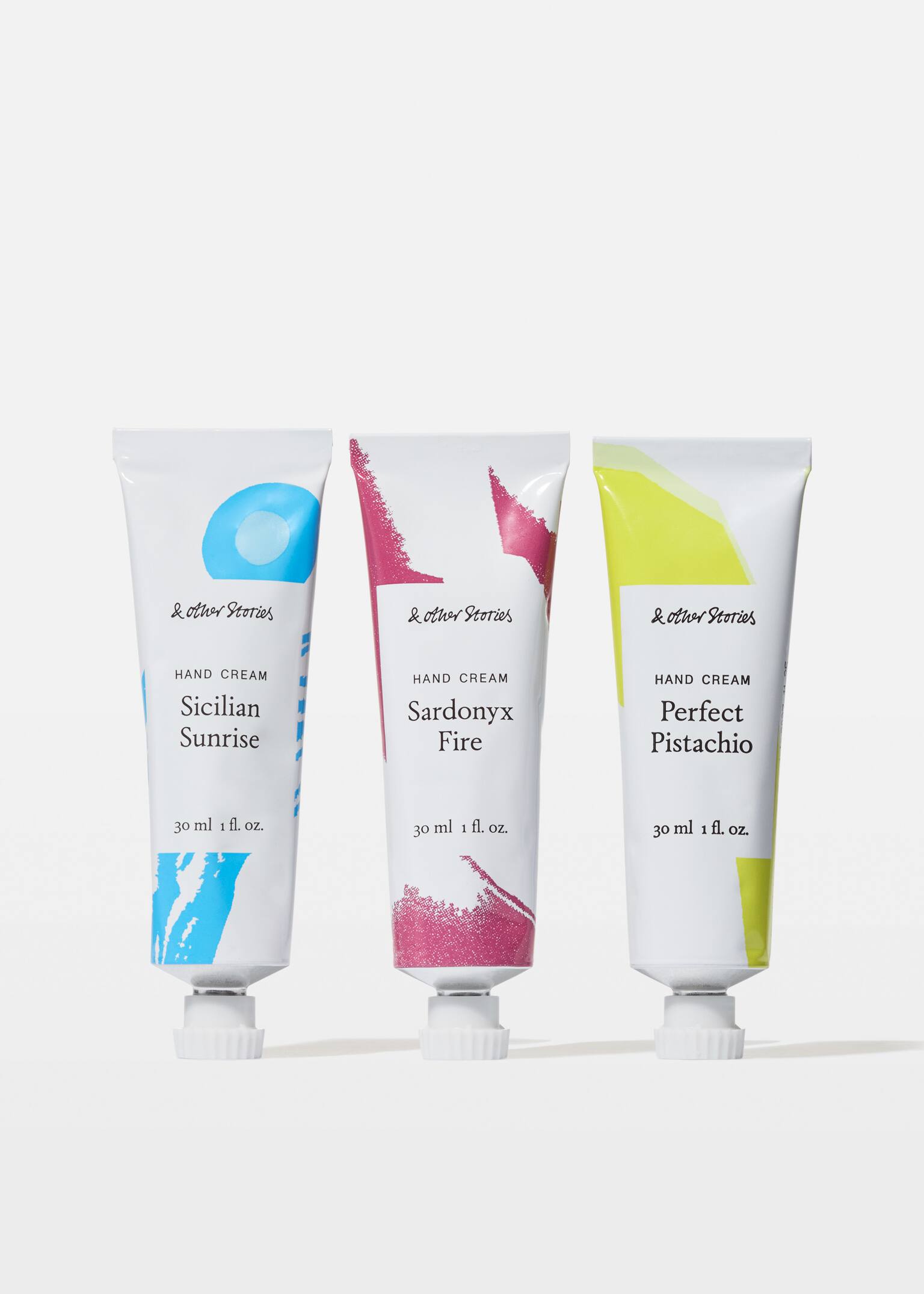 Set met drie handcrèmes - Blauw/rood/geel - 2