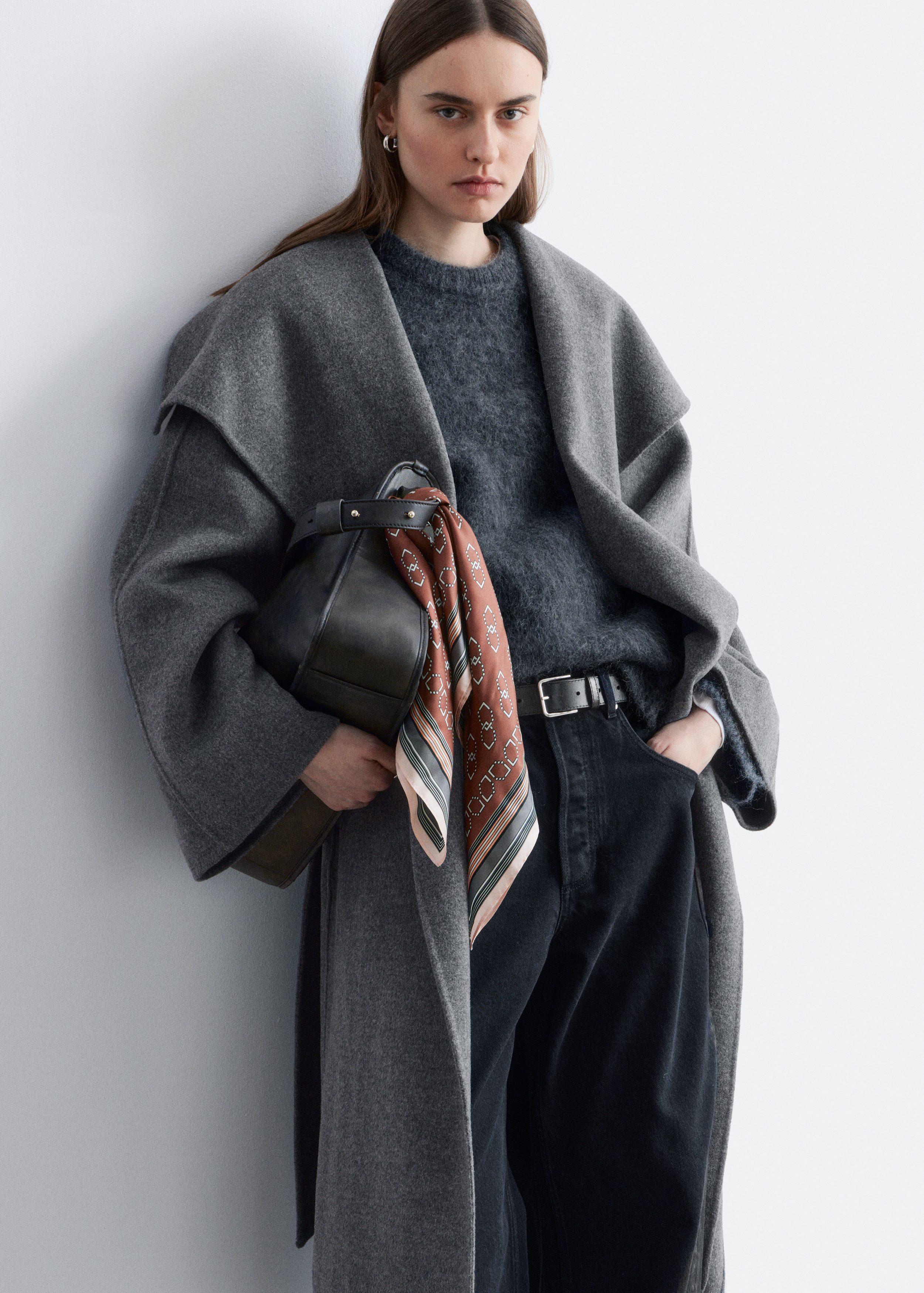 Shawl-Collar Wool Maxi Coat - Dark Grey - & Other Stories US