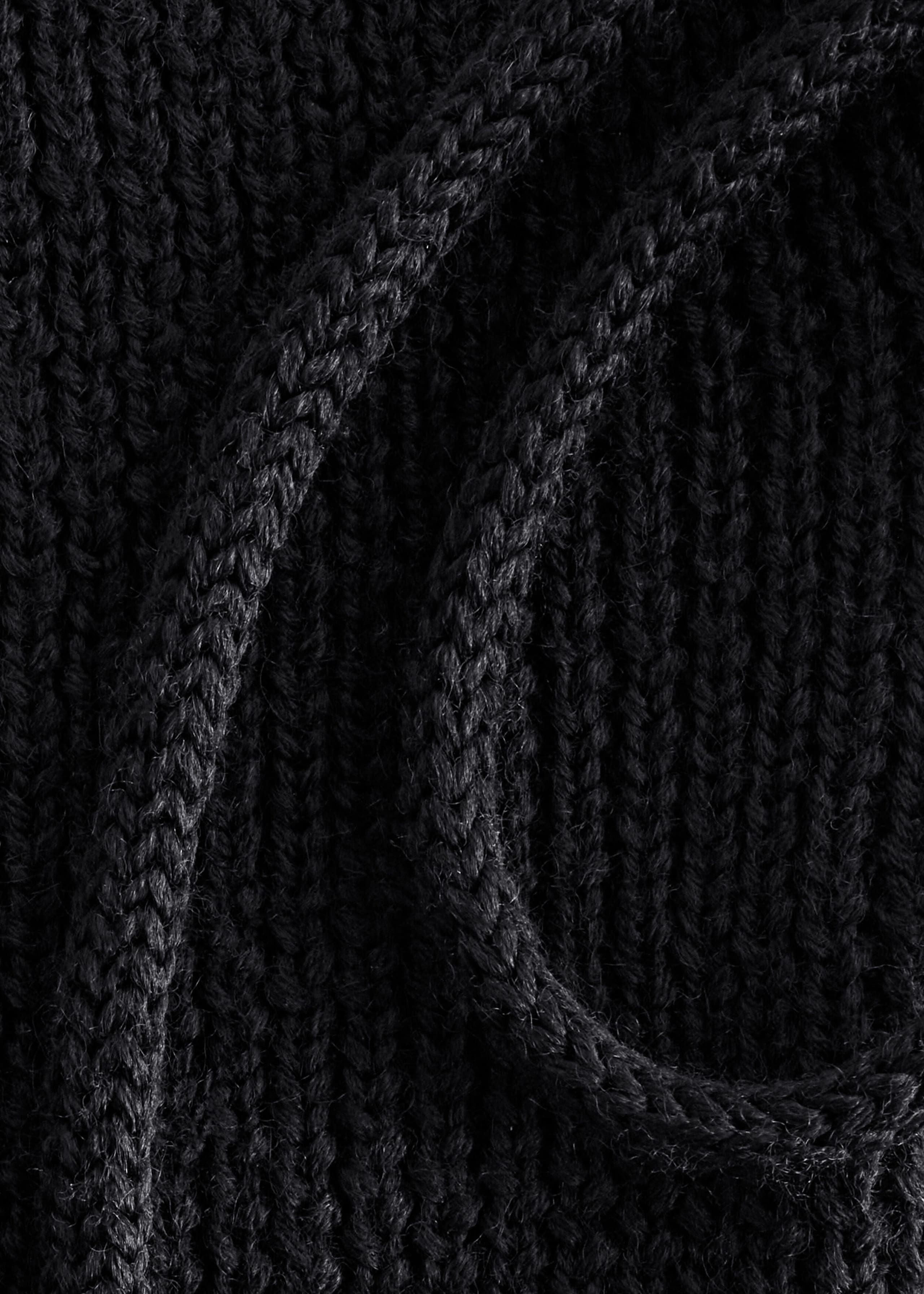 Oversized-Balaklava aus Wolle - Schwarz - Stillleben