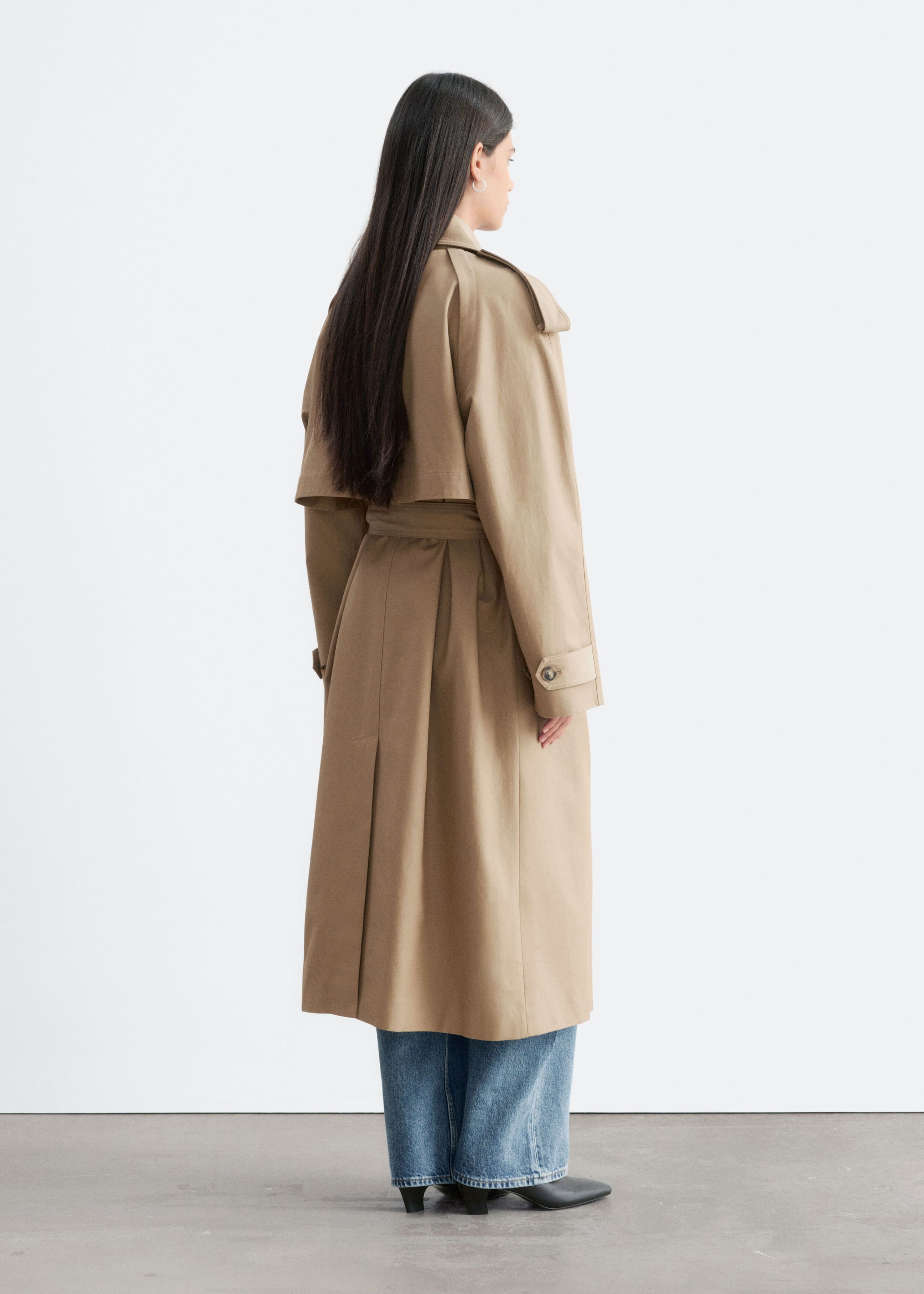 Relaxed Trench Coat - Beige - Lookbook