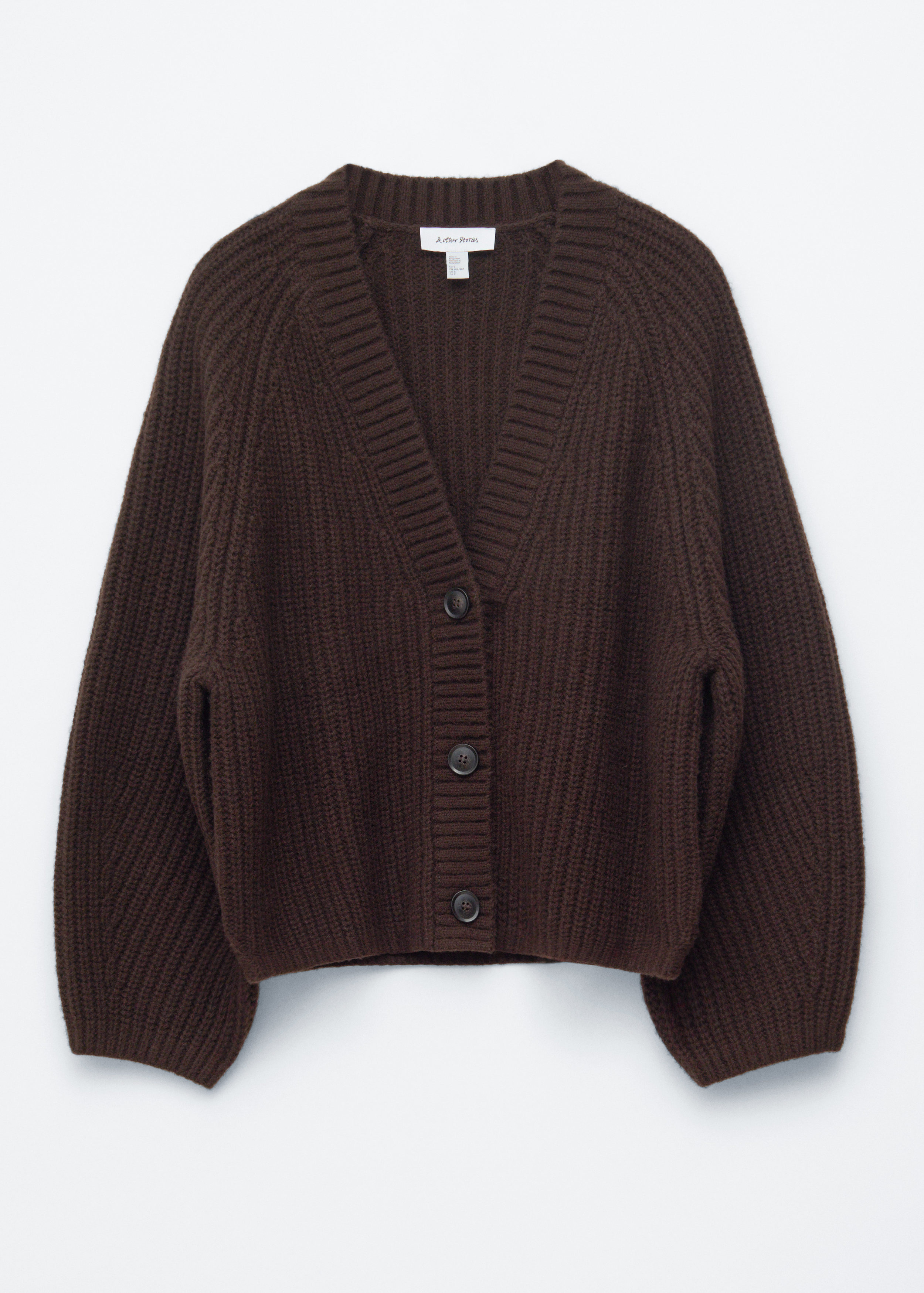 Tapered Knit Cardigan - Dark Brown - & Other Stories US
