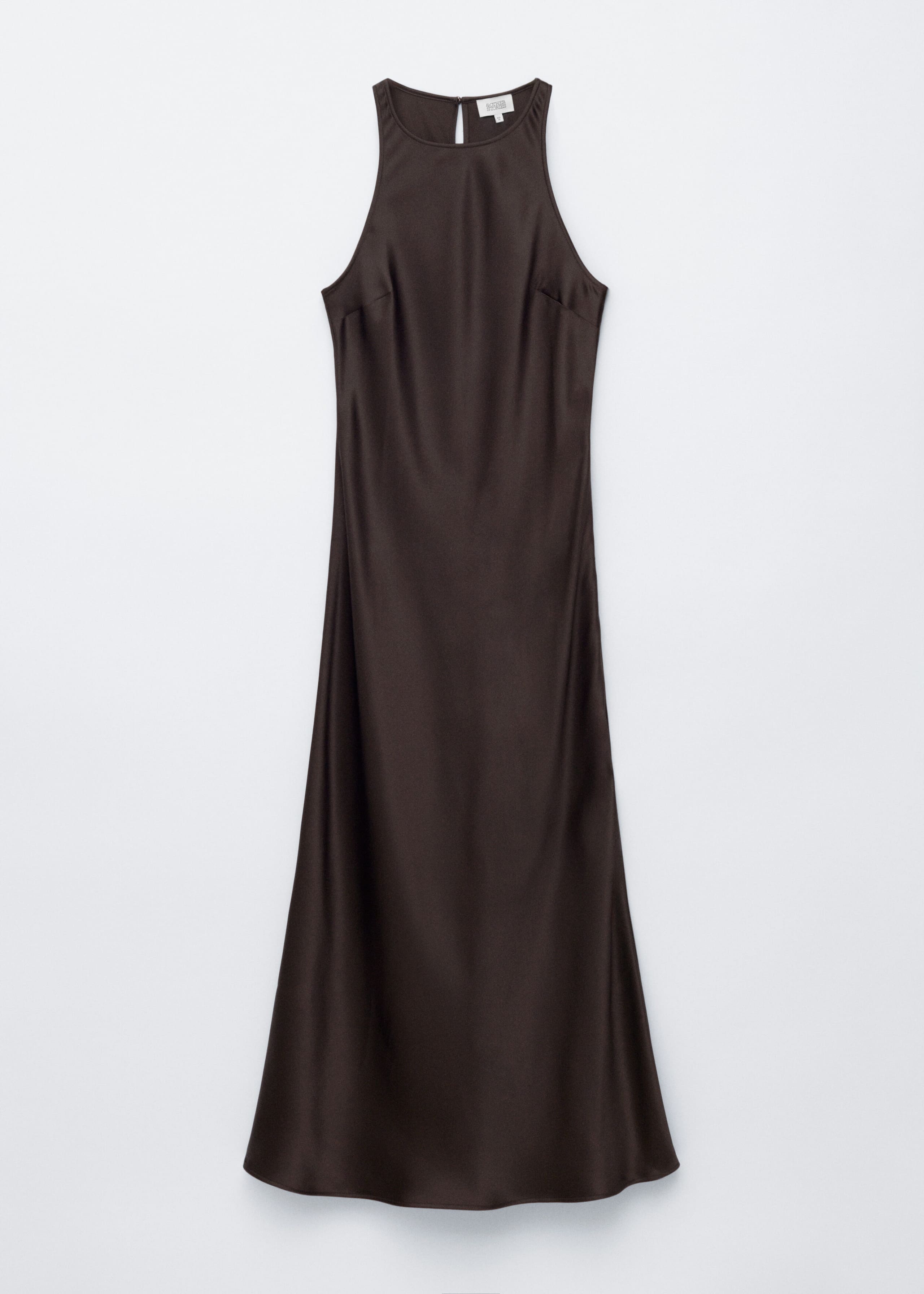 Image of Sleeveless Satin Midi Dress