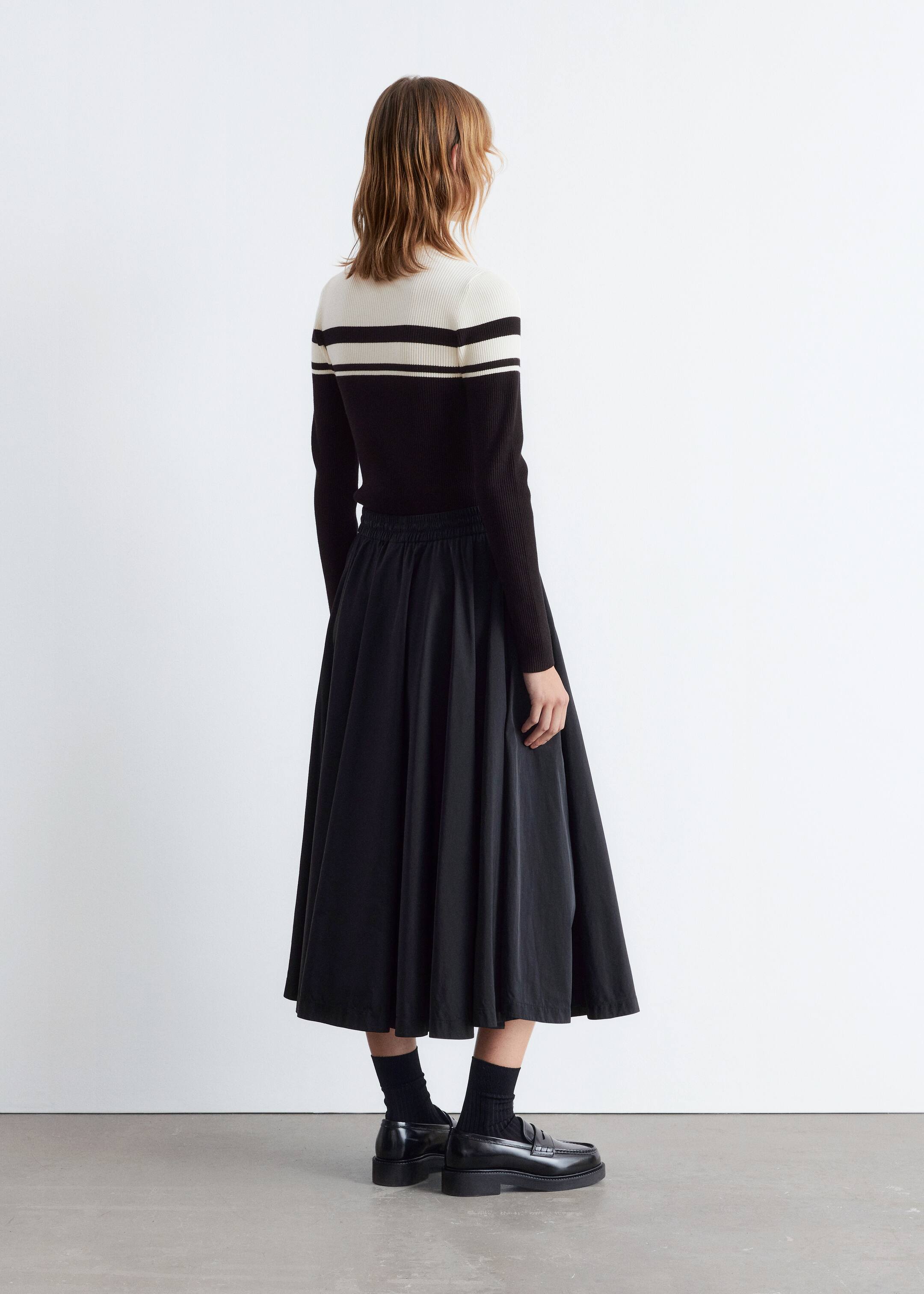 Vezi imaginea mai mare: Jumper cu guler înalt și fermoar sus - Black/White - FEMEI | H&M RO 5
