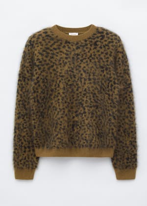Khaki/Leopardenmuster