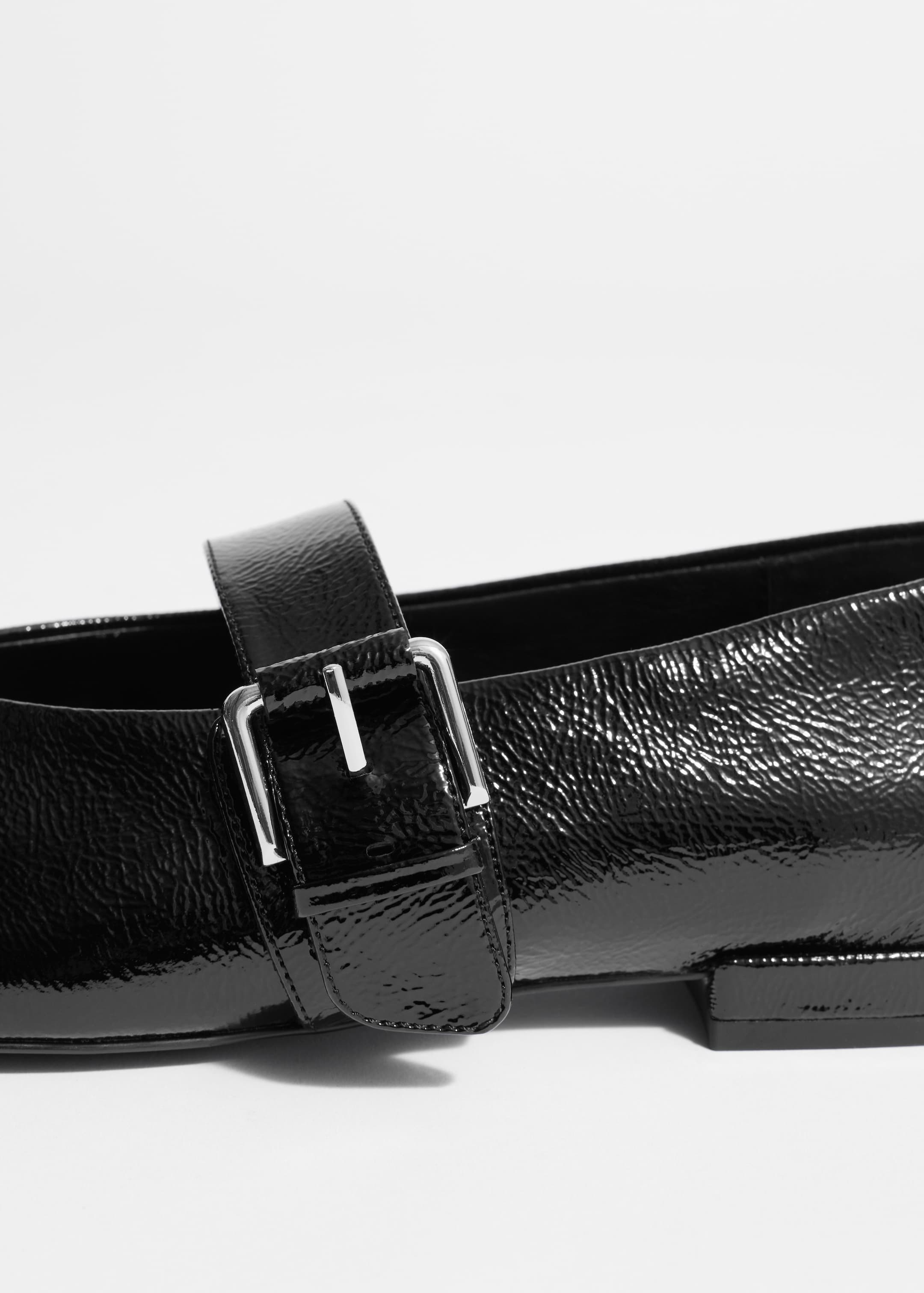 Grösseres Bild ansehen: Leder-Ballerinas mit Schnalle - Schwarz - DAMEN | H&M CH 3
