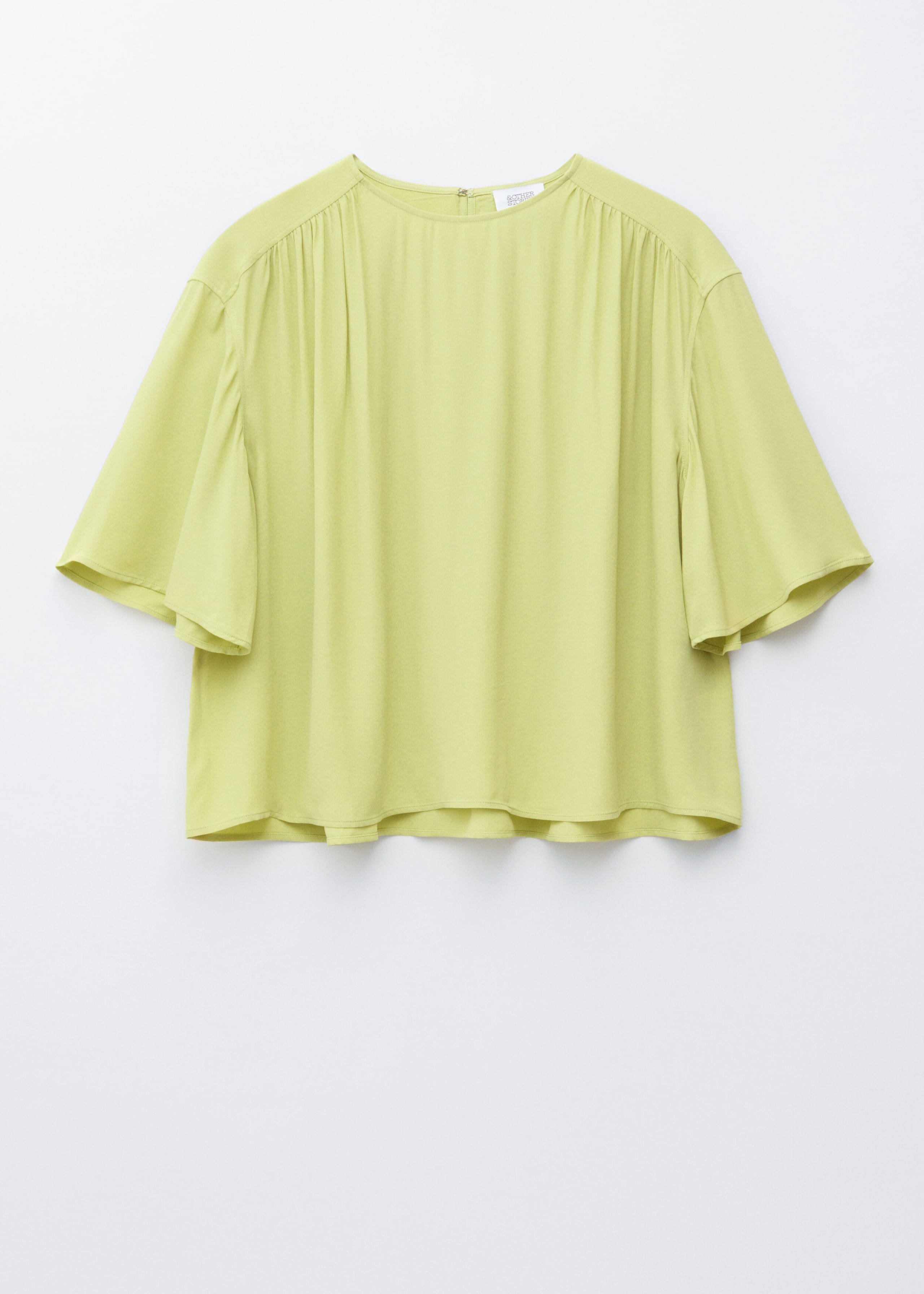 Image of Gathered Crepe Blouse